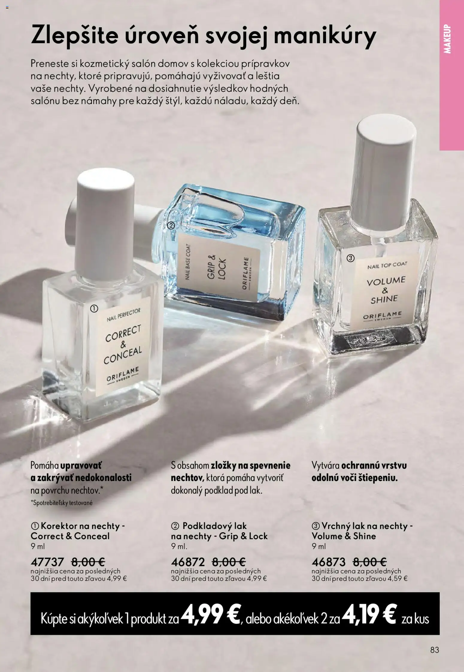 Nové Oriflame akcie – leták je platný od 27.05.2026 | Strana: 83 | Produkty: Korektor, Lak na nechty