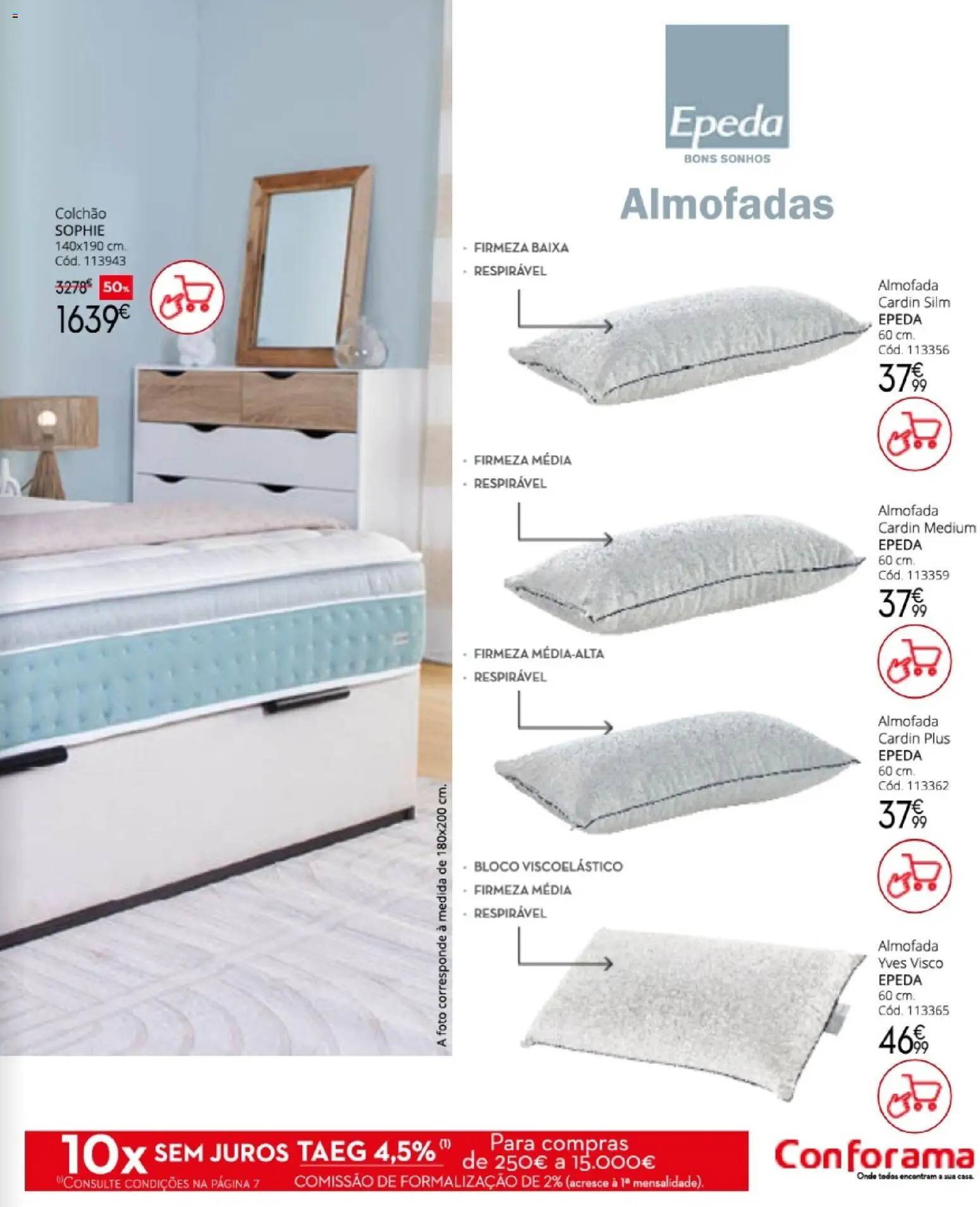 Conforama Camitis │ válido de 06/08/2026 | Página: 25 | Produtos: Colchão, Almofada