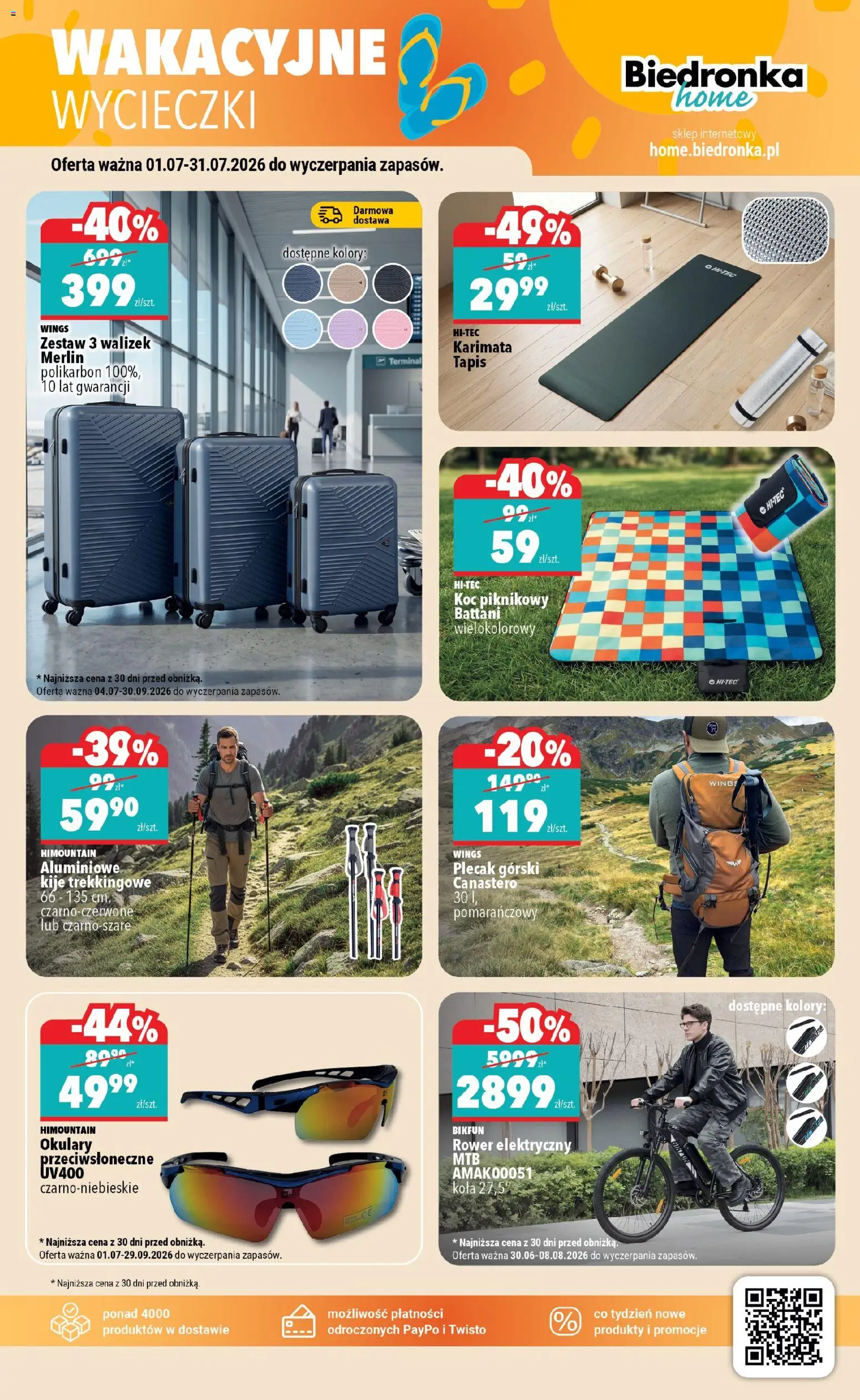 Biedronka gazetka - Home od 11.07.2026 | Strona: 5 | Produkty: Plecak, Rower, Koc, Koc piknikowy
