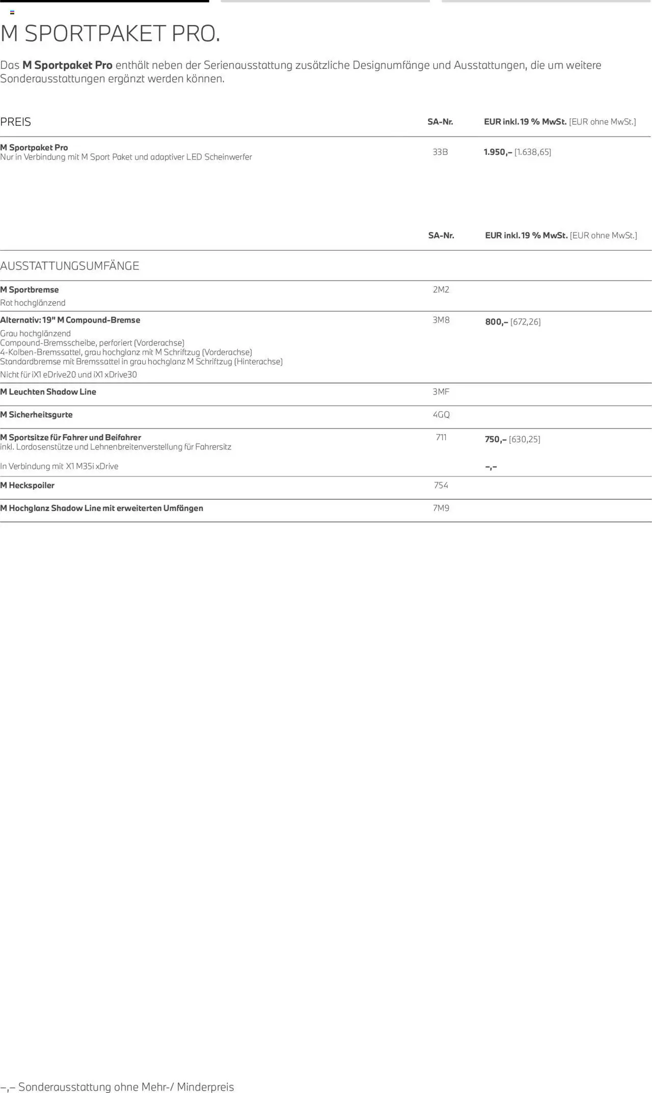 BMW X1 – gültig ab 01.07.2025 | Seite: 10