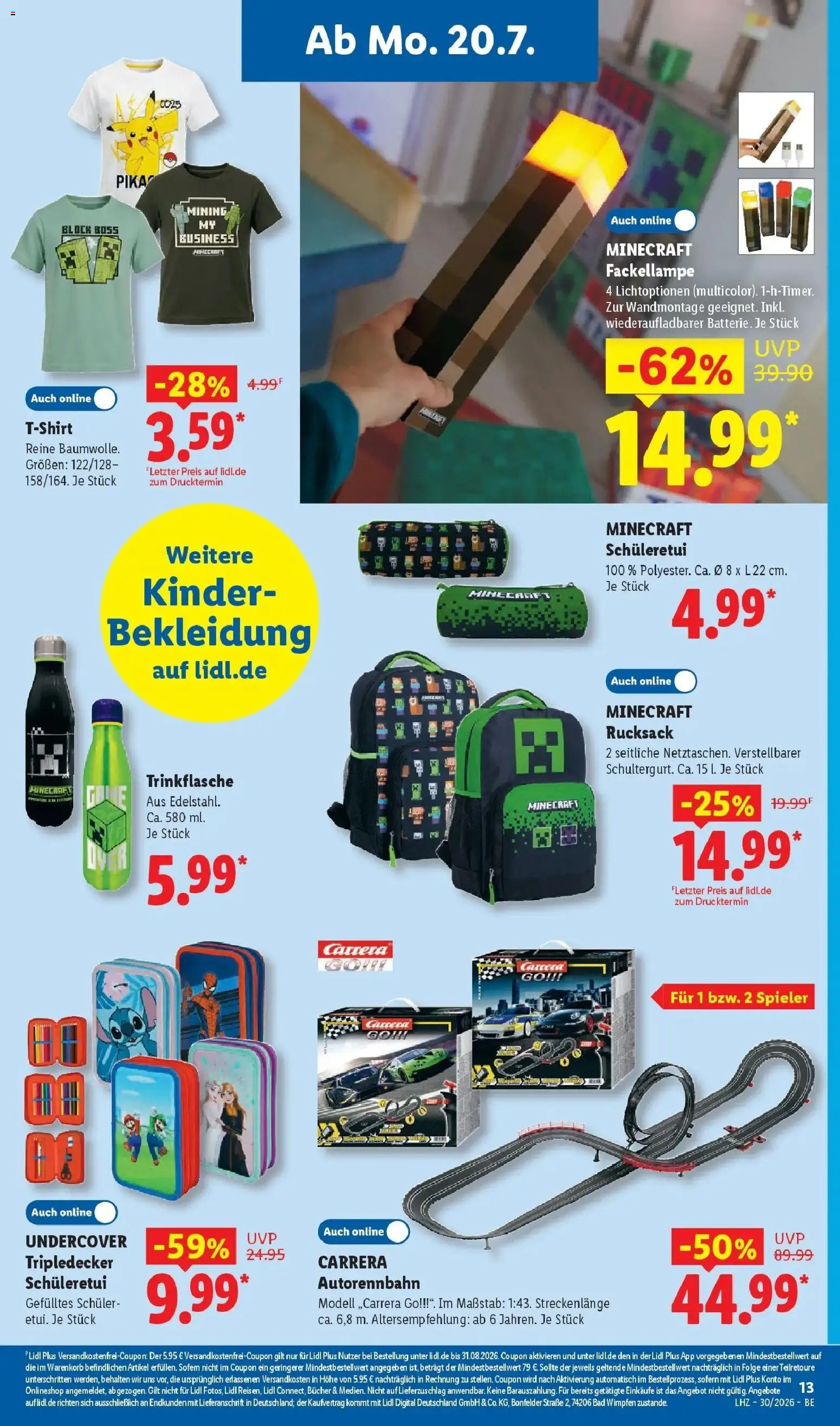 Lidl Prospekt Mahlow – gültig ab 20.07.2026 | Seite: 33 | Produkte: T-Shirt, Bad, Bekleidung, Rucksack