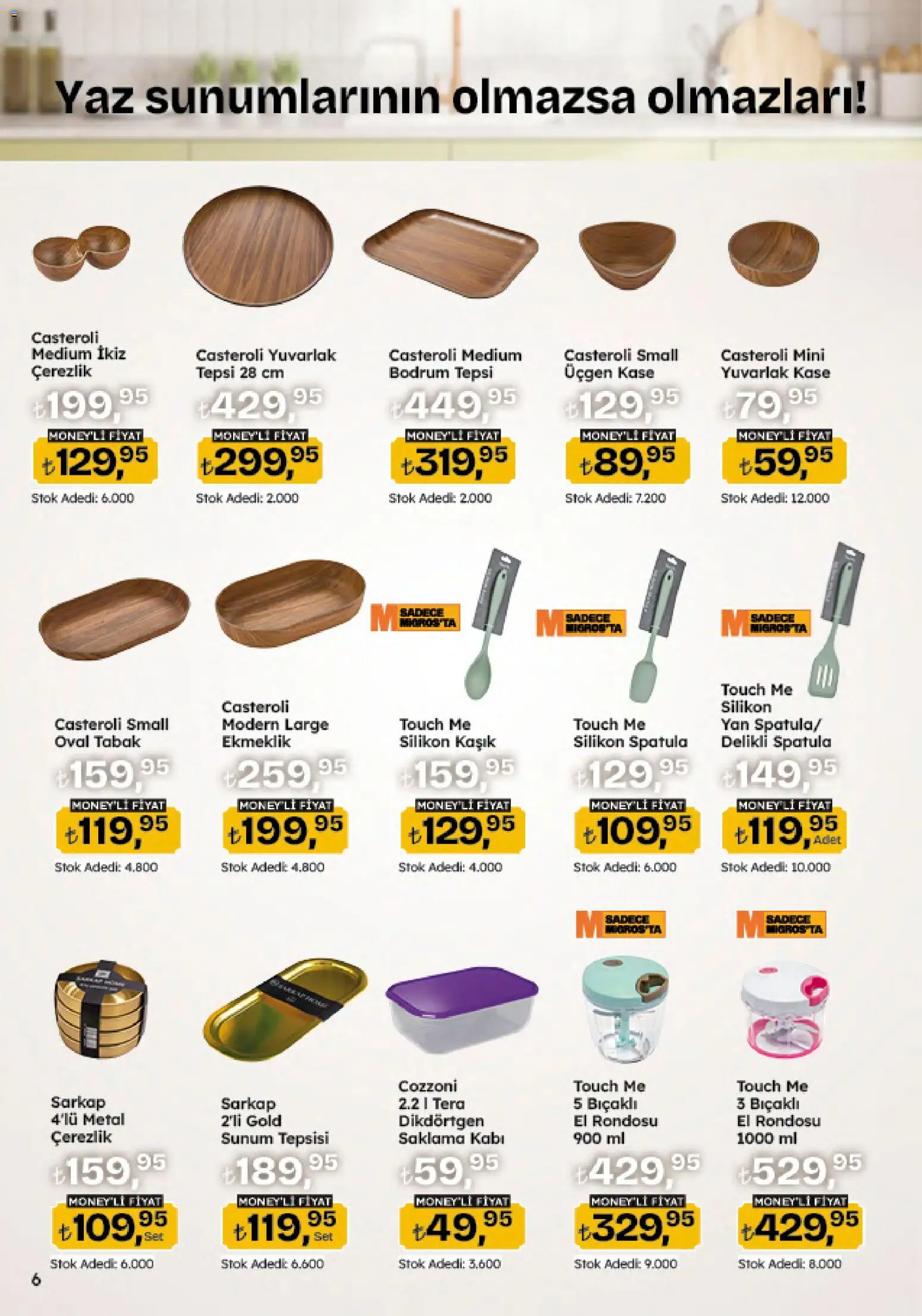Migros Katalog - Migroskop - 04.06.2026 tarihinden itibaren geçerlidir | Sayfa: 125 | Ürünler: Kaşe, Spatula, Tepsi
