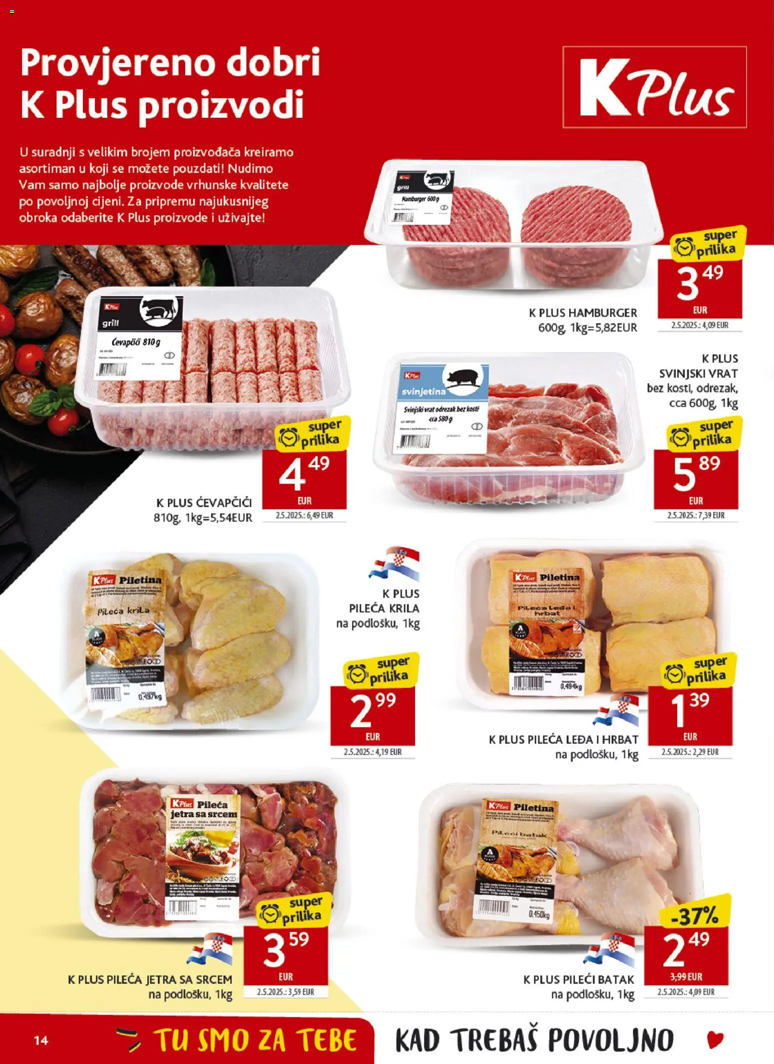 Konzum HR akciós ujság - amely érvényes a következő dátumtól: 2026.10.14. | Oldal: 14 | Termékek: Hamburger, Grill