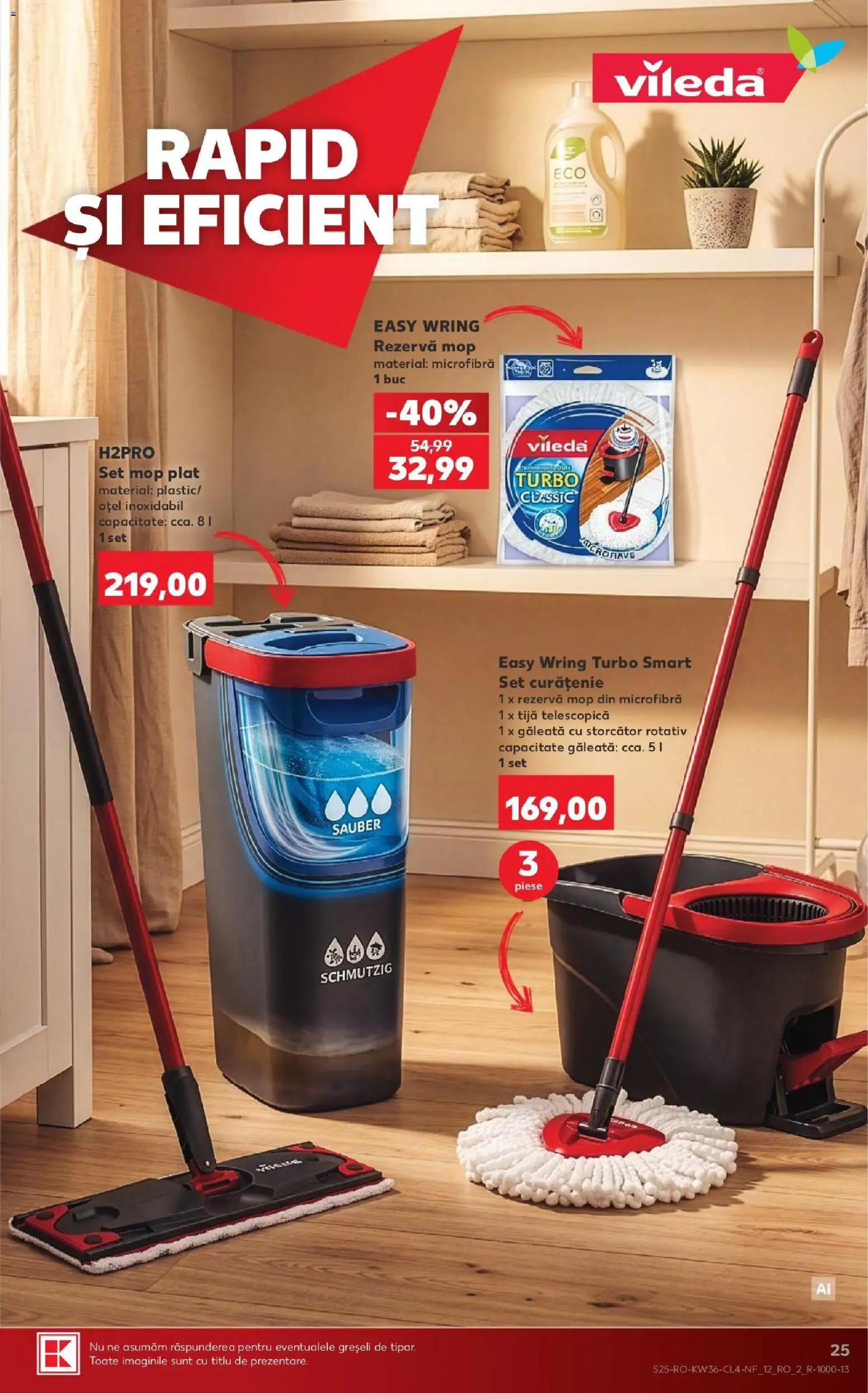 Noul catalog Kaufland – valabil de la 02.09.2026 | Pagină: 25 | Produse: Storcător, Mop, Vileda