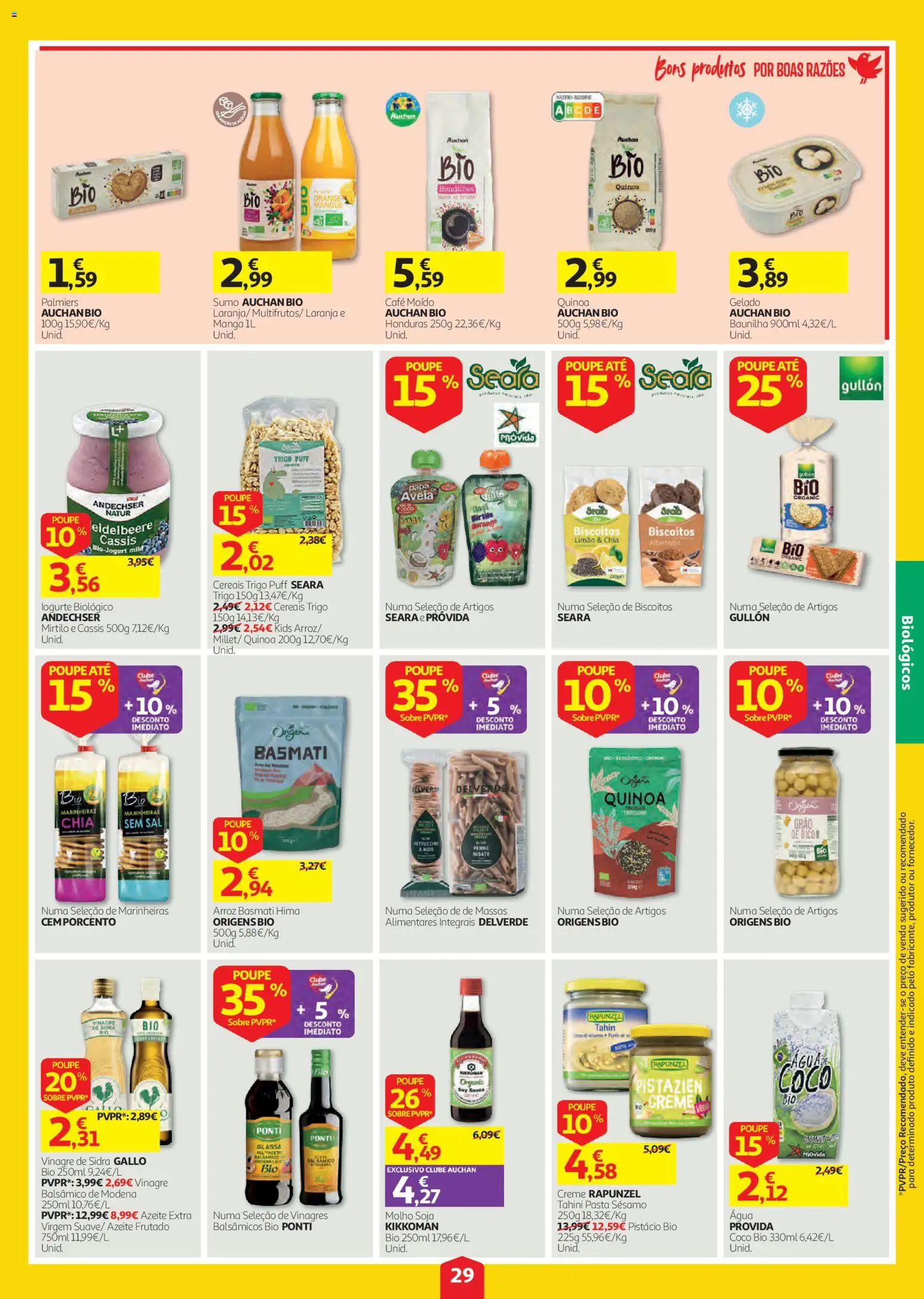 Auchan folheto │ válido de 03/09/2026 | Página: 29 | Produtos: Sidra, Marinheiras chia, Arroz basmati, Papa