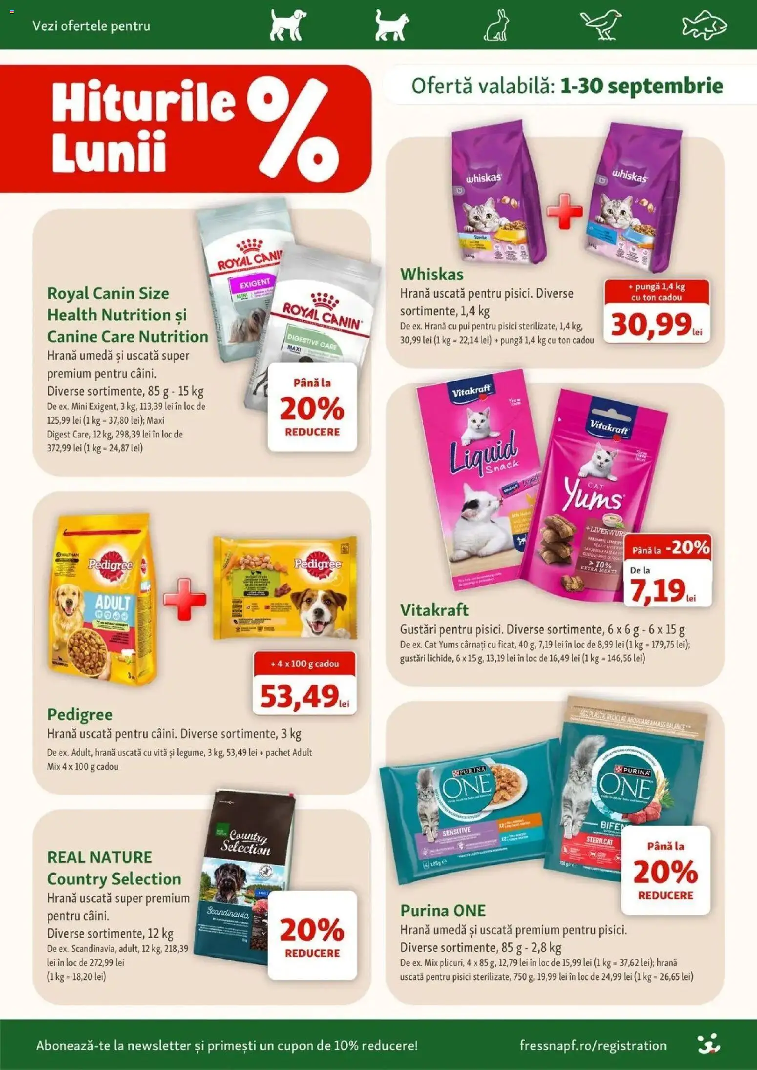 Fressnapf Catalog - Oferta 03.09.2026 - 16.09.2026 | Pagină: 2 | Produse: Vită, Whiskas, Pui, Cârnați