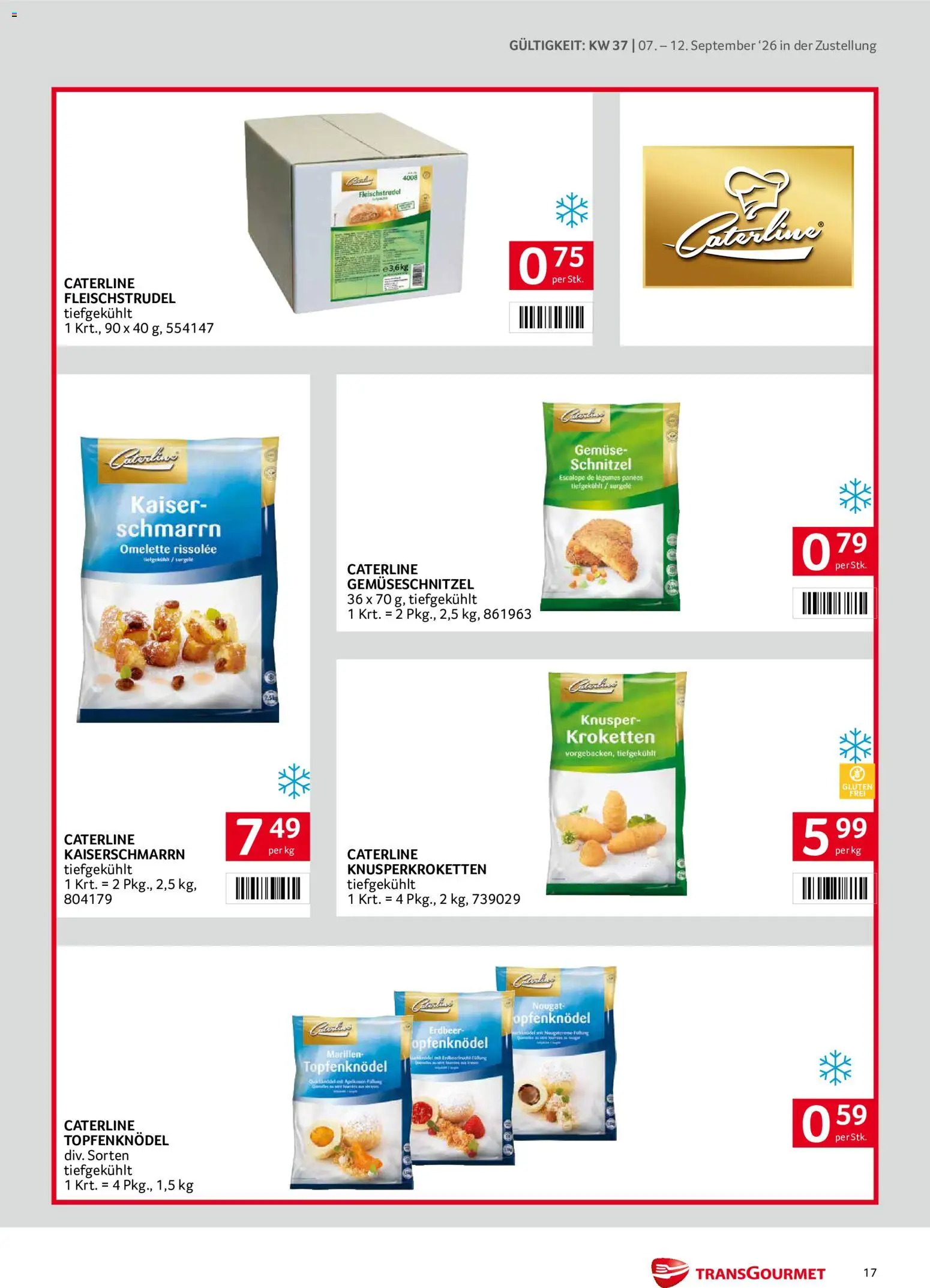Transgourmet Zustellaktion - Broschüre gültig ab 07.09.2026 | Seite: 17 | Produkte: Gemüse