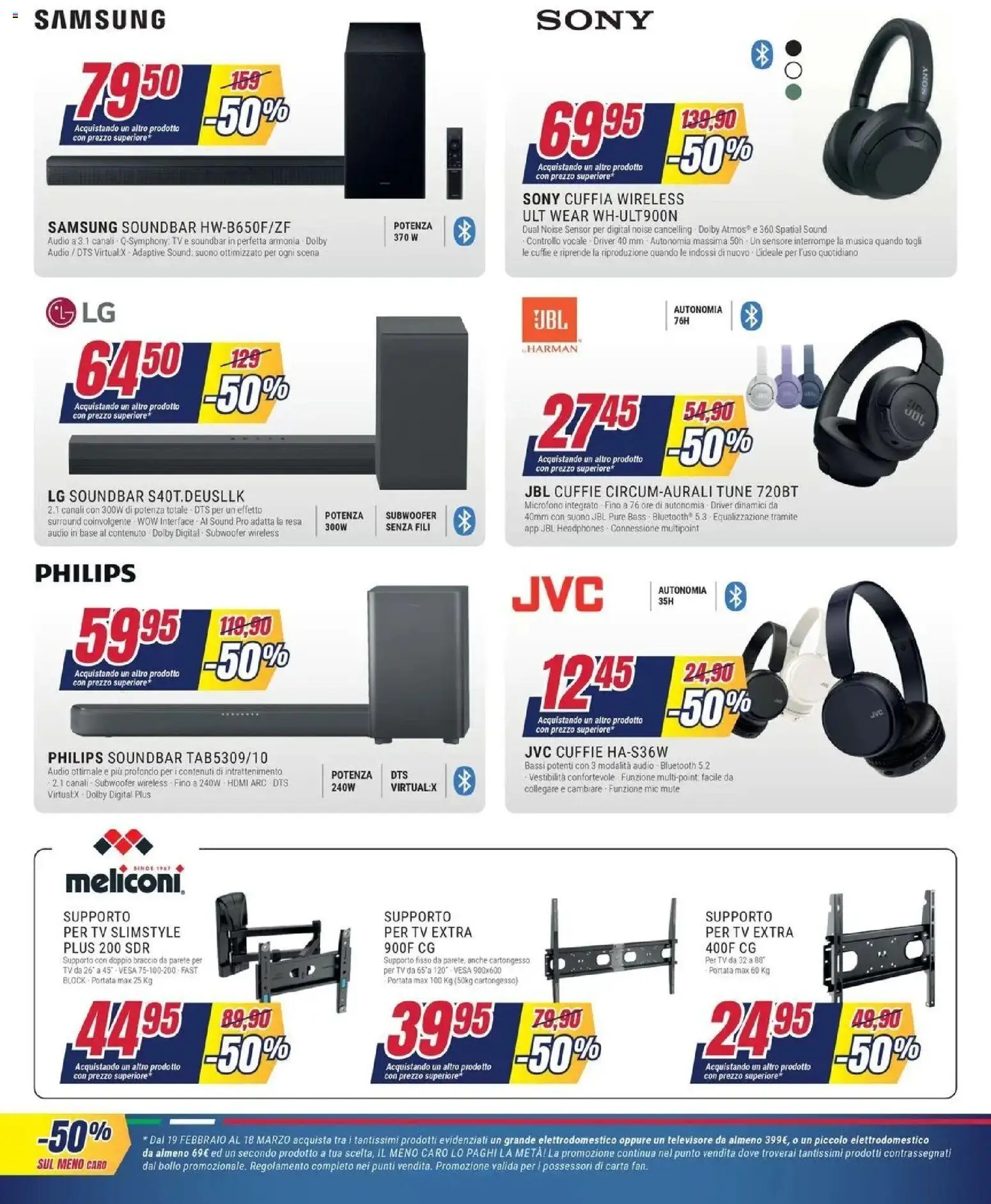 Volantino Trony del 04.03.2026 | Pagina: 19 | Prodotti: Soundbar, TV, Microfono, Samsung