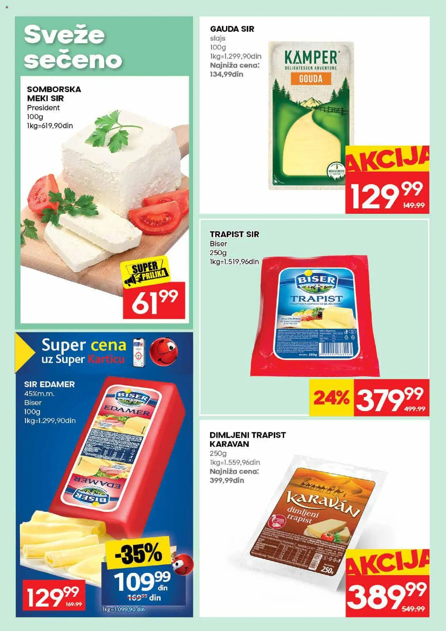 Mercator katalog - važi od 26.10.2026 | Strana: 16 | Proizvode: Gouda, Gauda sir, Sir, Meki sir