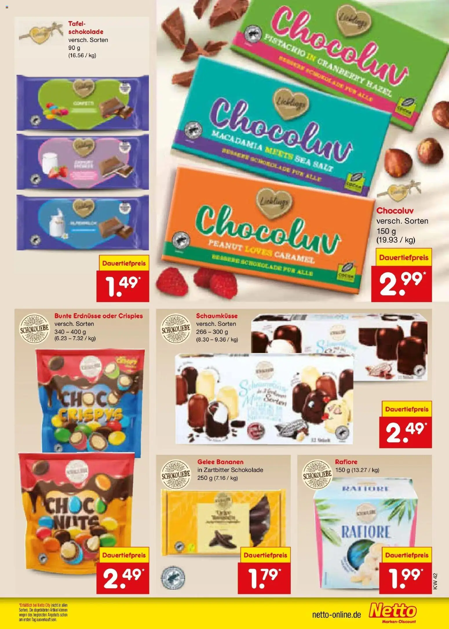 Netto Marken-Discount Prospekt – gültig ab 12.10.2026 | Seite: 35 | Produkte: Erdnüsse, Schokolade, Bananen