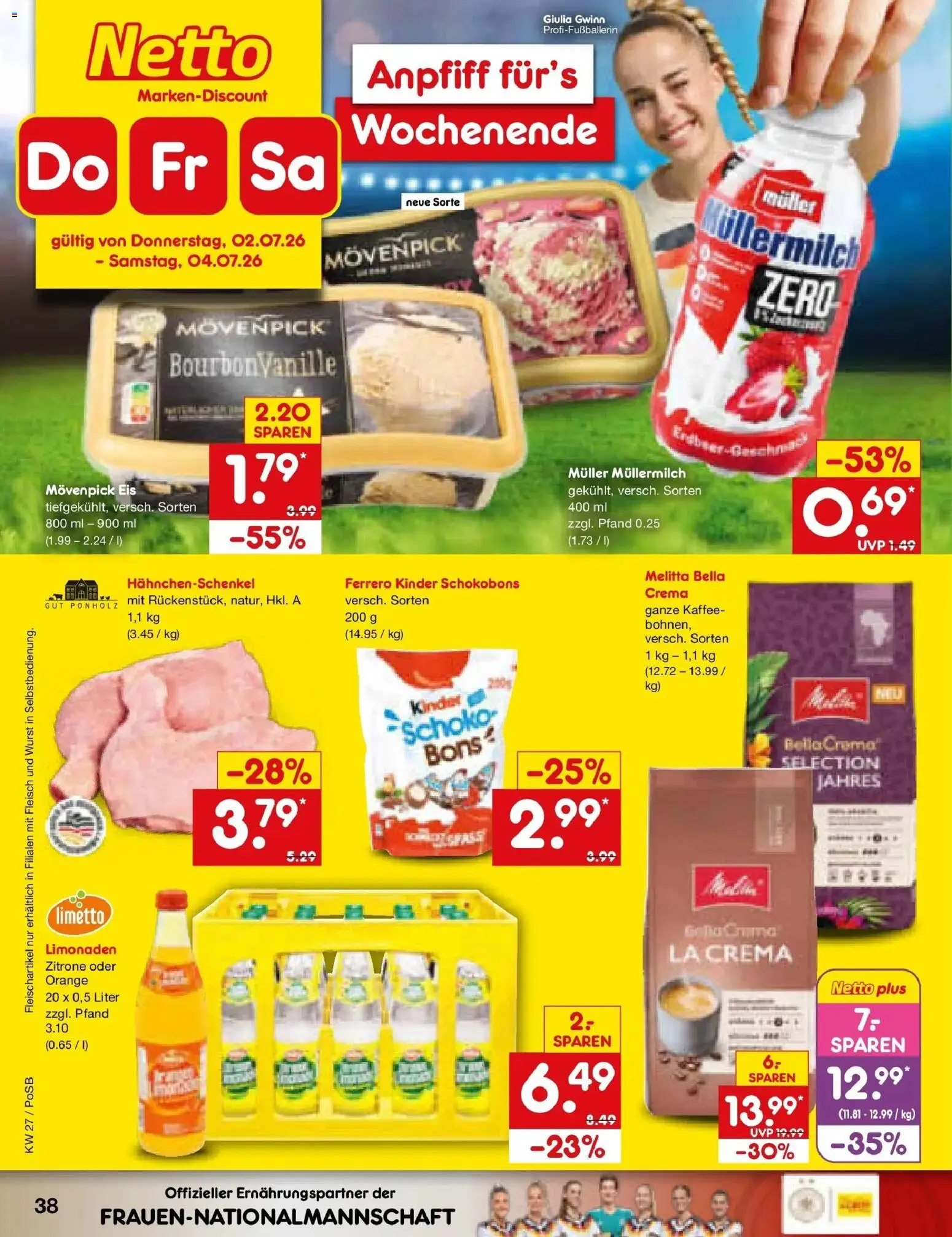 Netto Marken-Discount Prospekt Regensburg – gültig ab 29.06.2026 | Seite: 56 | Produkte: Kaffee, Movenpick eis, Zitrone, Fleisch