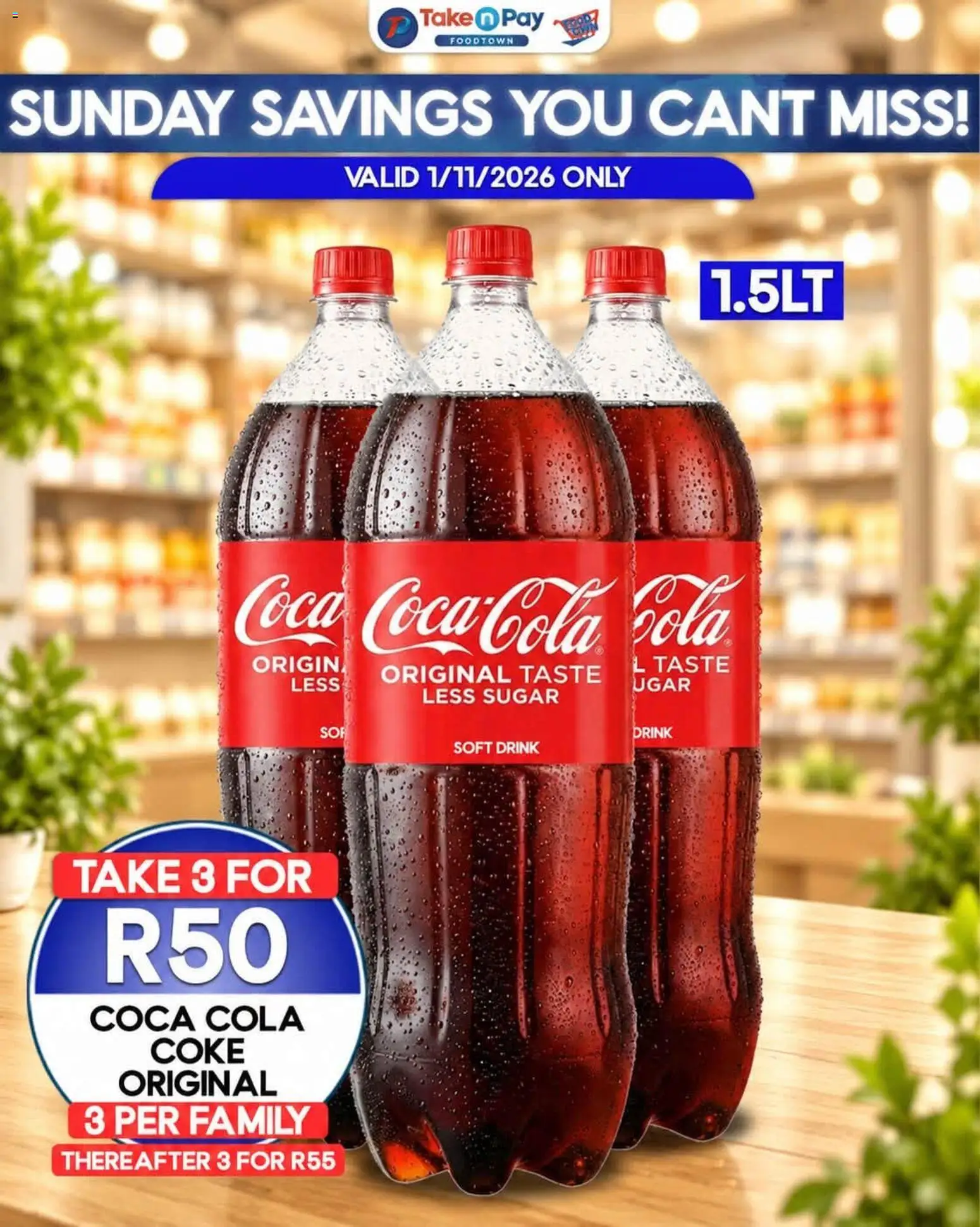 New Take n Pay catalogue – valid from 01/11/2026 | Page: 5 | Products: Coke, Sugar