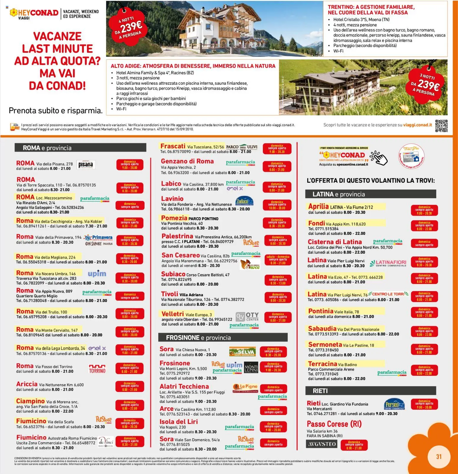 Volantino Conad del 26/08/2026 | Pagina: 31 | Prodotti: Piscina, Bagno, Doccia