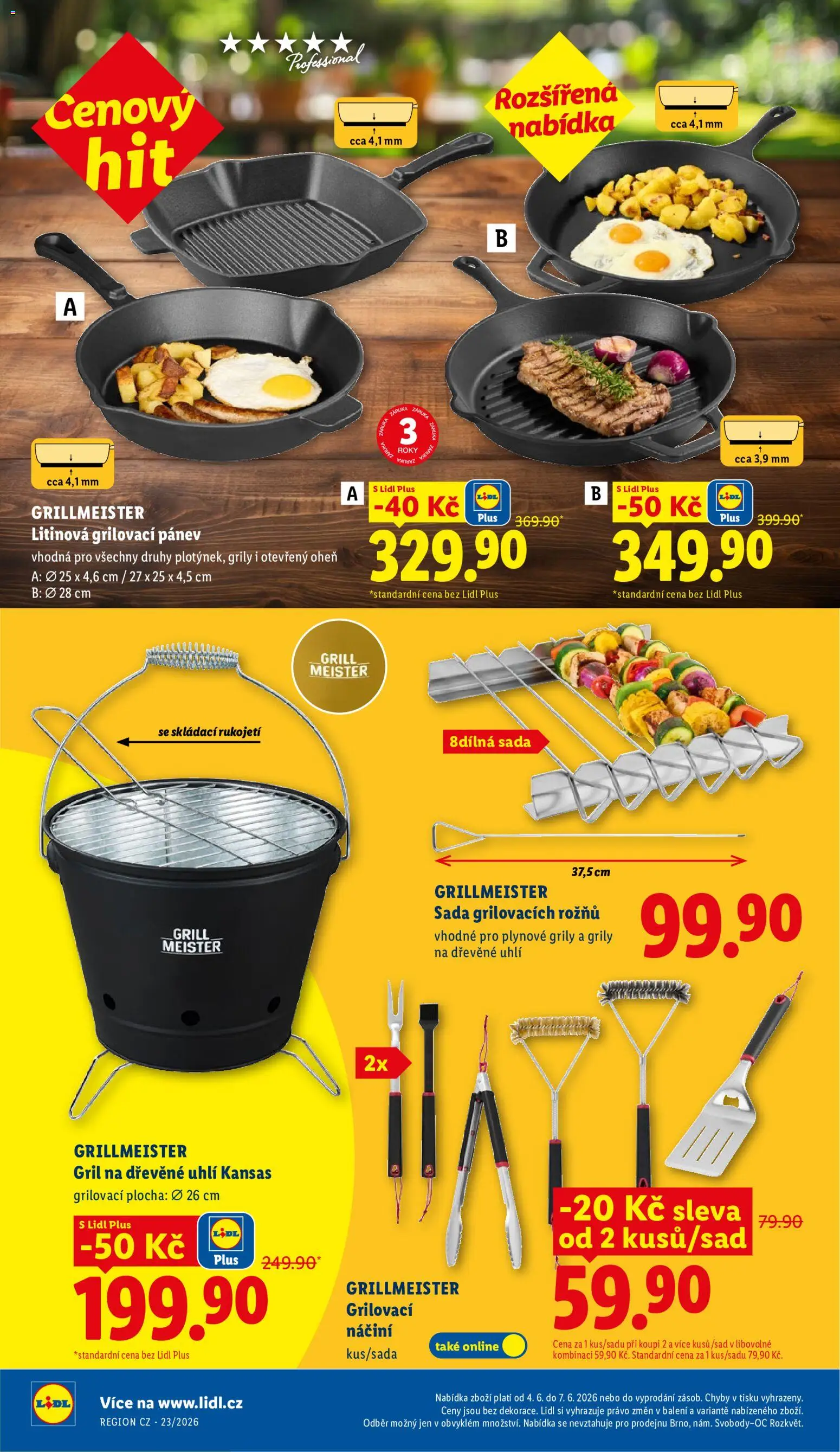 Lidl leták od 04.06.2026 | Strana: 40 | Produkty: Pánev, Dřevěné uhlí, Gril