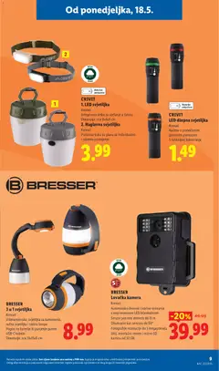 Lidl CRIVIT Find your move - Pregled kataloga iz trgovine Lidl, vrijedi od 18.05.2026 | Stranica: 9 | Proizvodi: Svjetiljka, Baterije