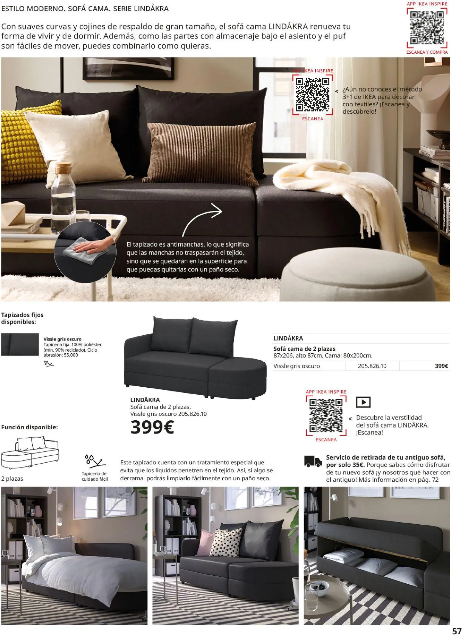 Catálogo IKEA Sofás │ válido desde el 07.05.2026 | Página: 57 | Productos: Sofá cama, Cama, Almacenaje, Sofá