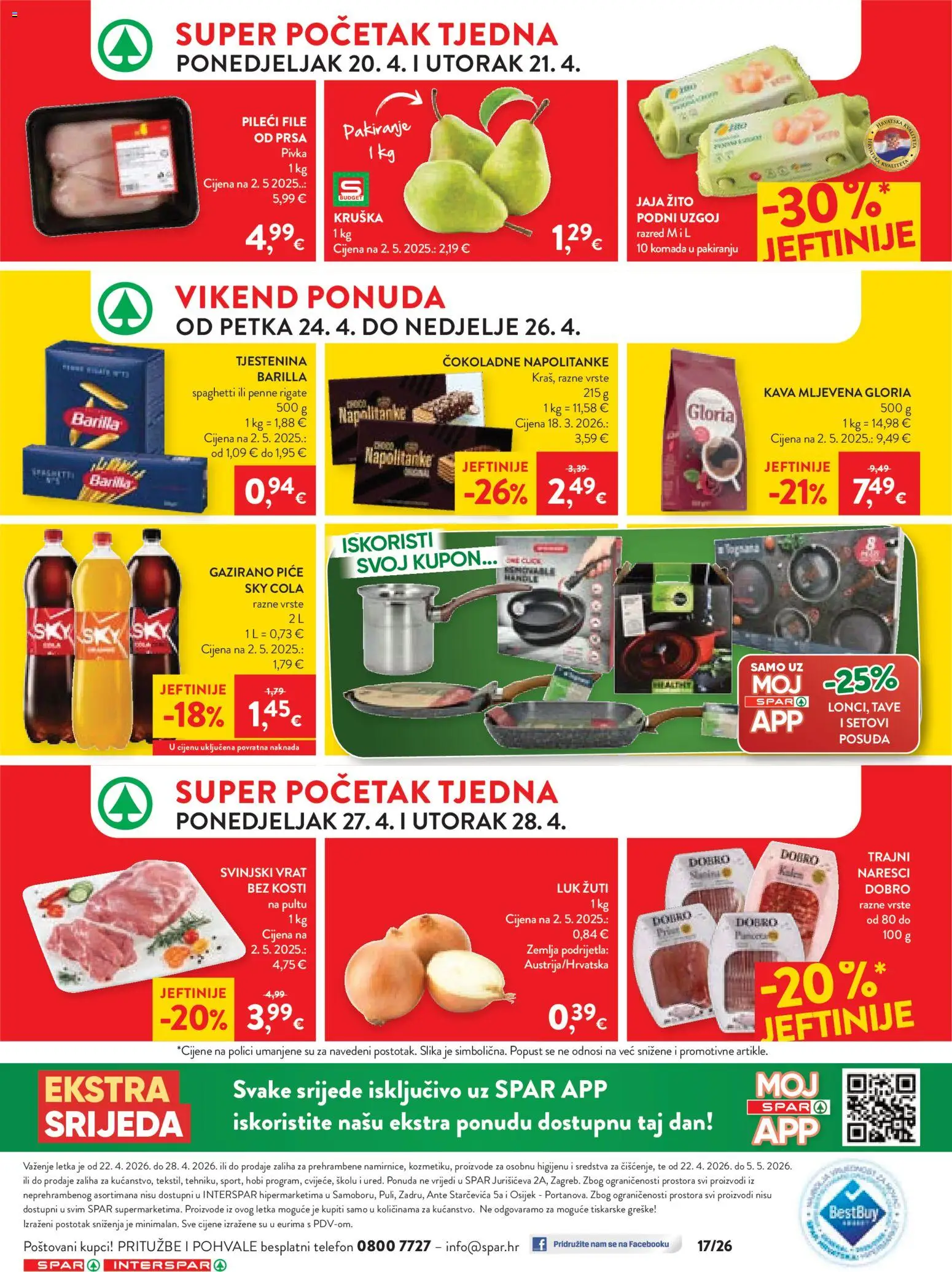 Spar katalog | vrijedi od 22.04.2026 | Stranica: 28 | Proizvodi: Sky Cola, Kava, Napolitanke, Telefon