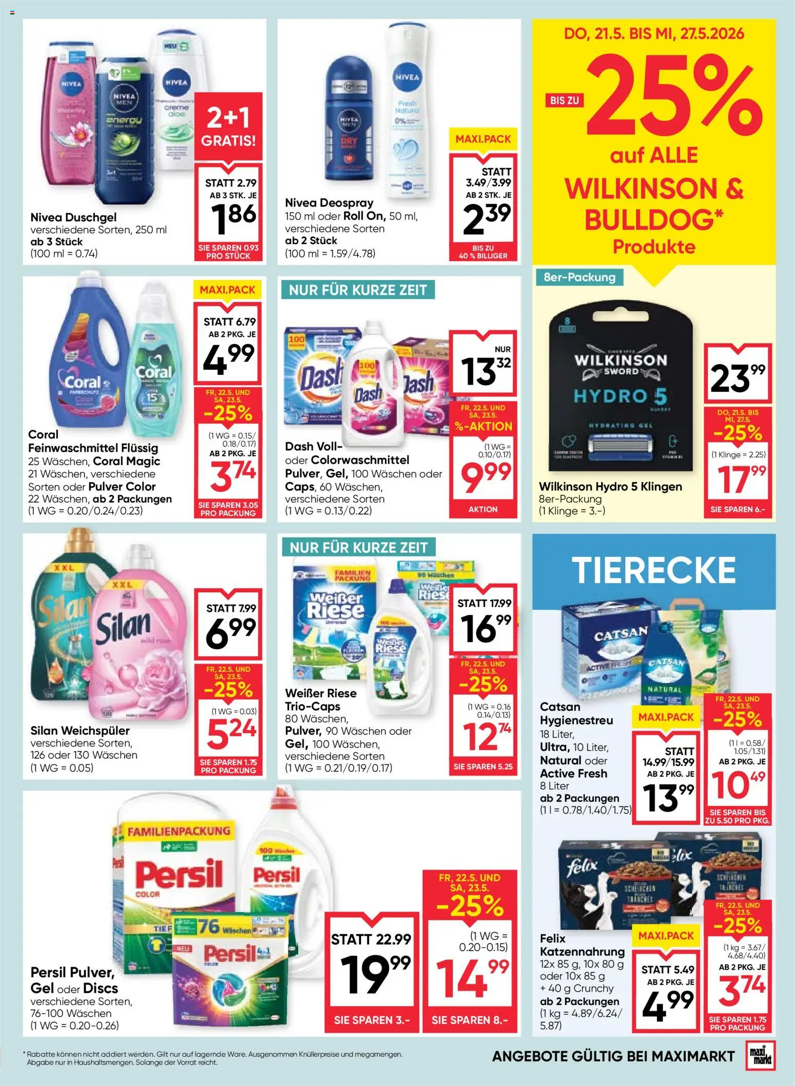 Maximarkt Flugblatt gültig ab 21.05.2026 | Seite: 15 | Produkte: Duschgel, Weichspüler