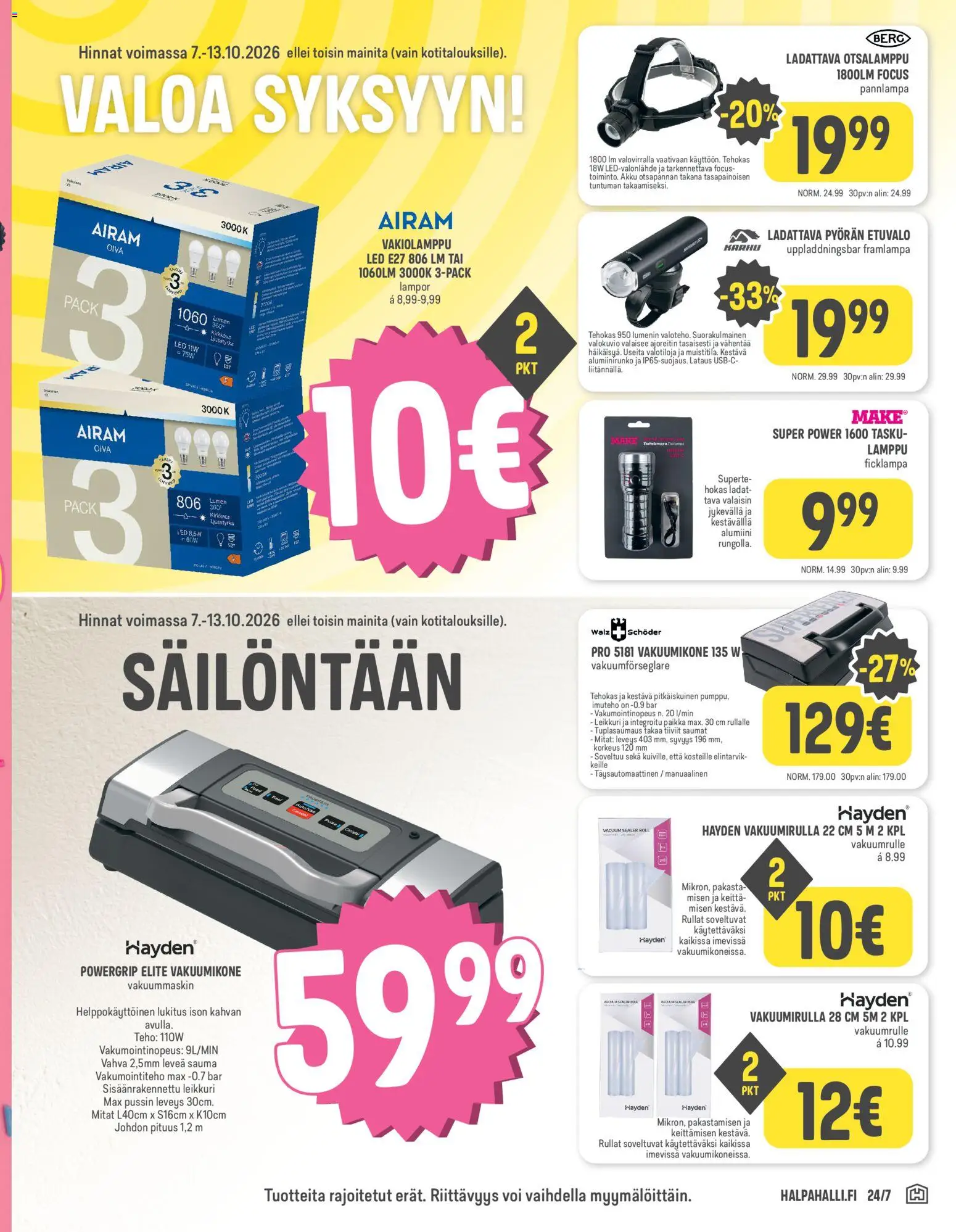 Halpa Halli tarjoukset – voimassa 07/10/2026 alkaen | Sivu: 11