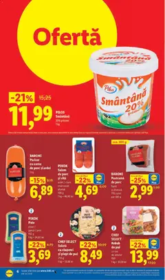 Ofertele Lidl valabile de la 11.05.2026 | Pagină: 6 | Produse: Toplar, Salam, Carne De Porc, Smântână