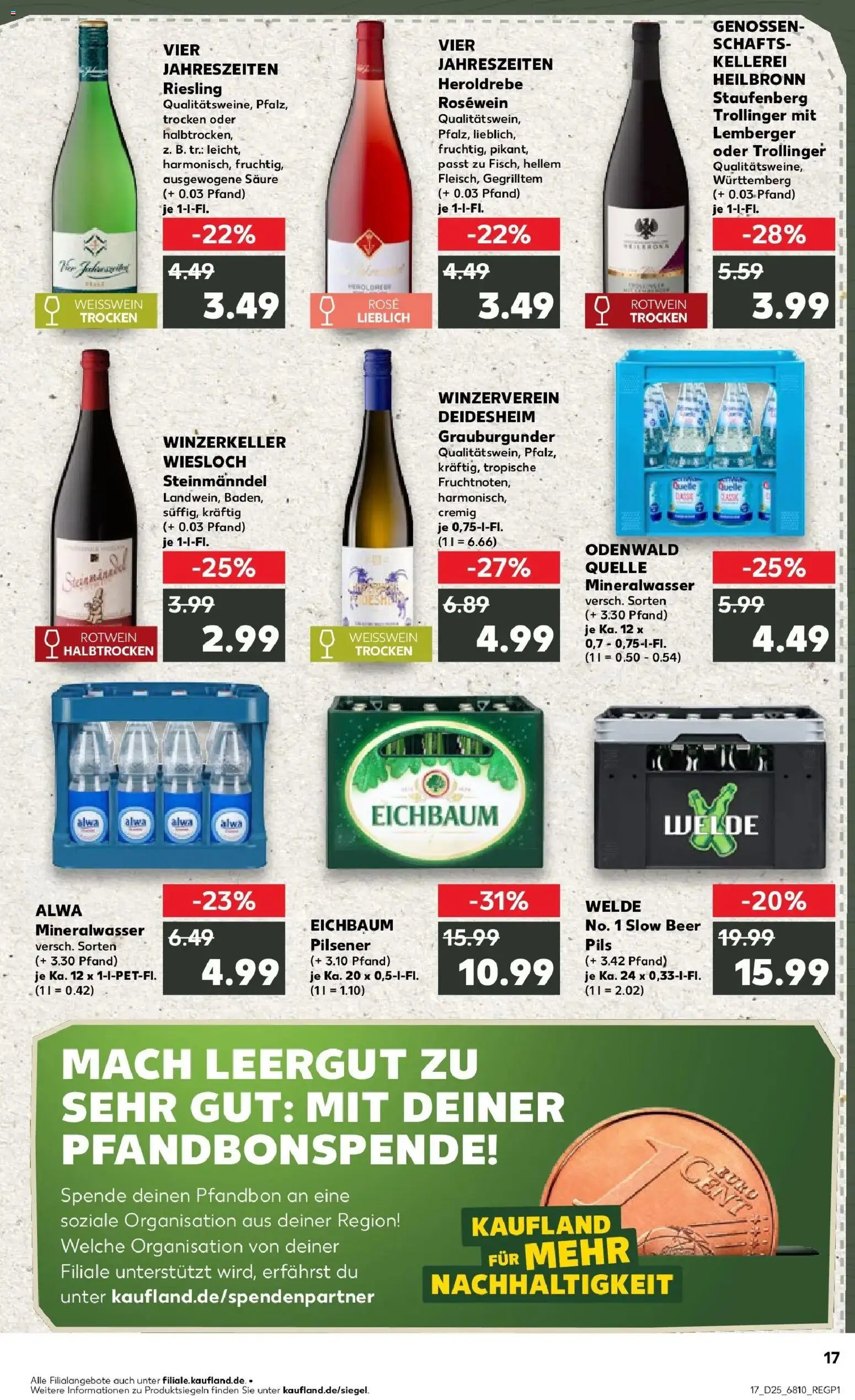 Kaufland Prospekt Mannheim – gültig ab 15.06.2026 | Seite: 2 | Produkte: Weißwein, Rosewein, Pils, Mineralwasser