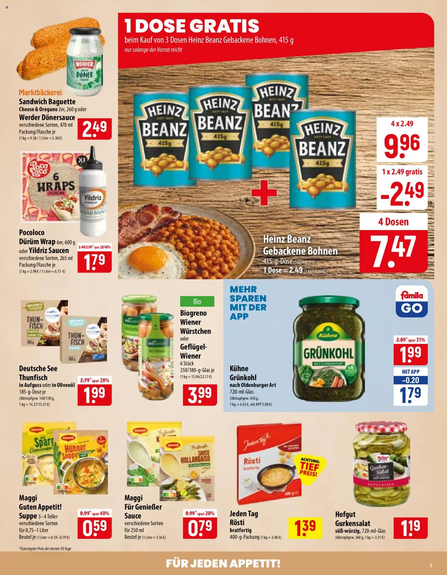 Famila Prospekt – gültig ab 14.09.2026 | Seite: 9 | Produkte: Maggi, Thunfisch, Olivenol, Fisch
