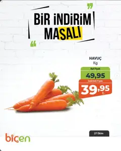 27 Ekim 2026 tarihinden itibaren geçerli olan Biçen Market kataloğu önizlemesi