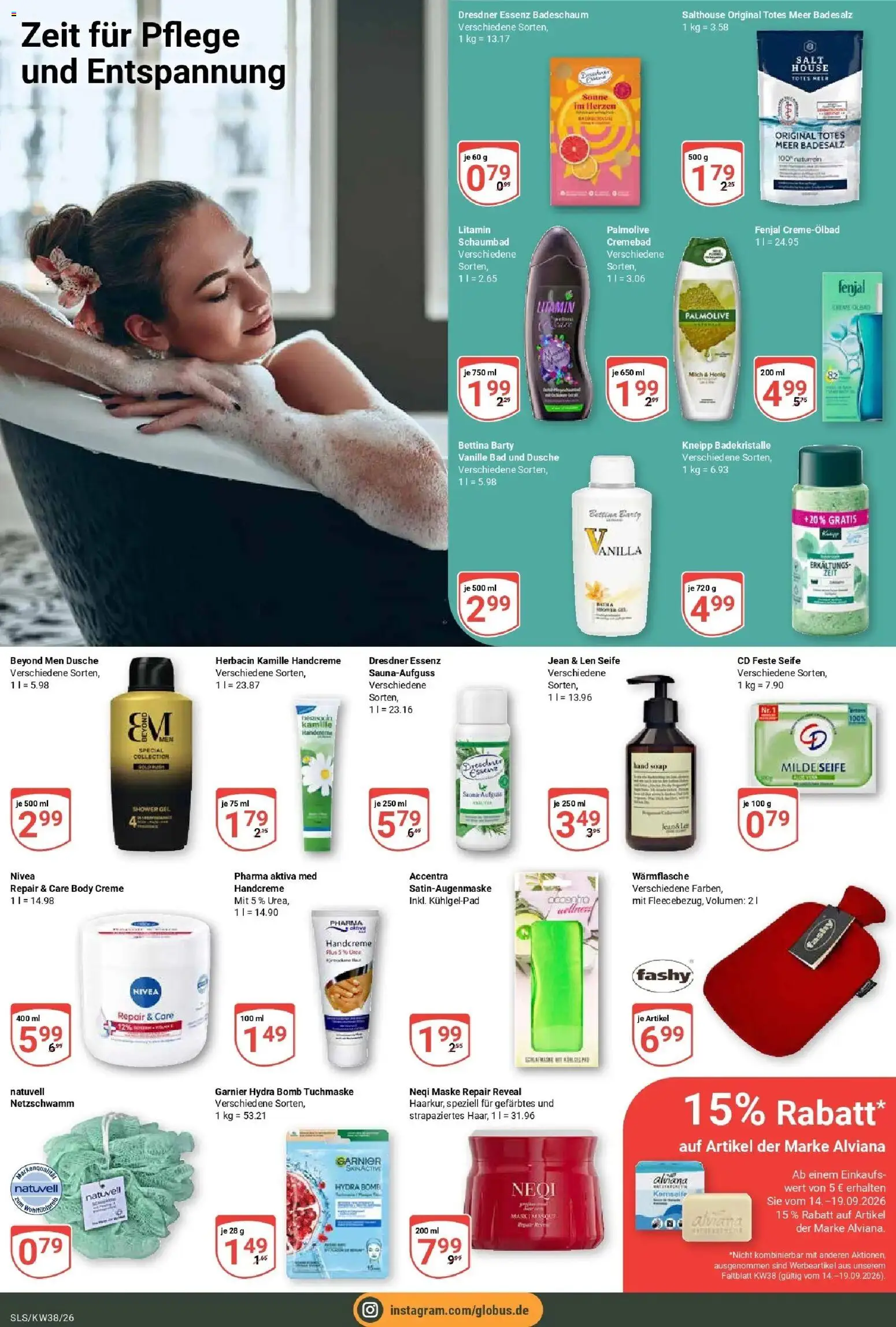 Globus Prospekt Saarlouis (ab 14.09.2026) » Angebote online | Seite: 18 | Produkte: Bad, Dusche, Vanille, Shower Gel
