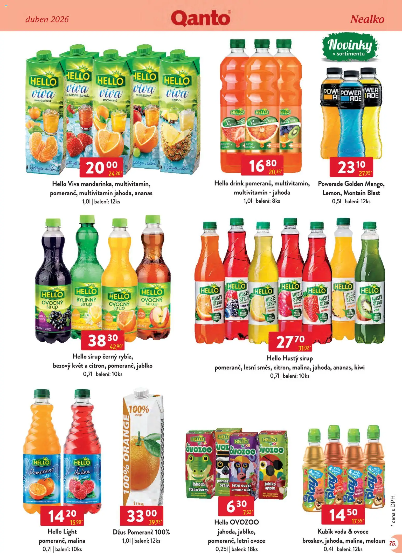 Astur & Qanto leták - Velkoobchod 04/2026 od 01.04.2026 | Strana: 75 | Produkty: Meloun, Ovoce, Džus, Apple