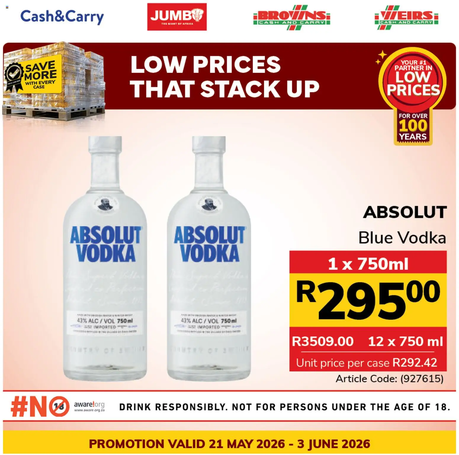 New Jumbo catalogue – valid from 21.05.2026 | Page: 3 | Products: Case, Vodka