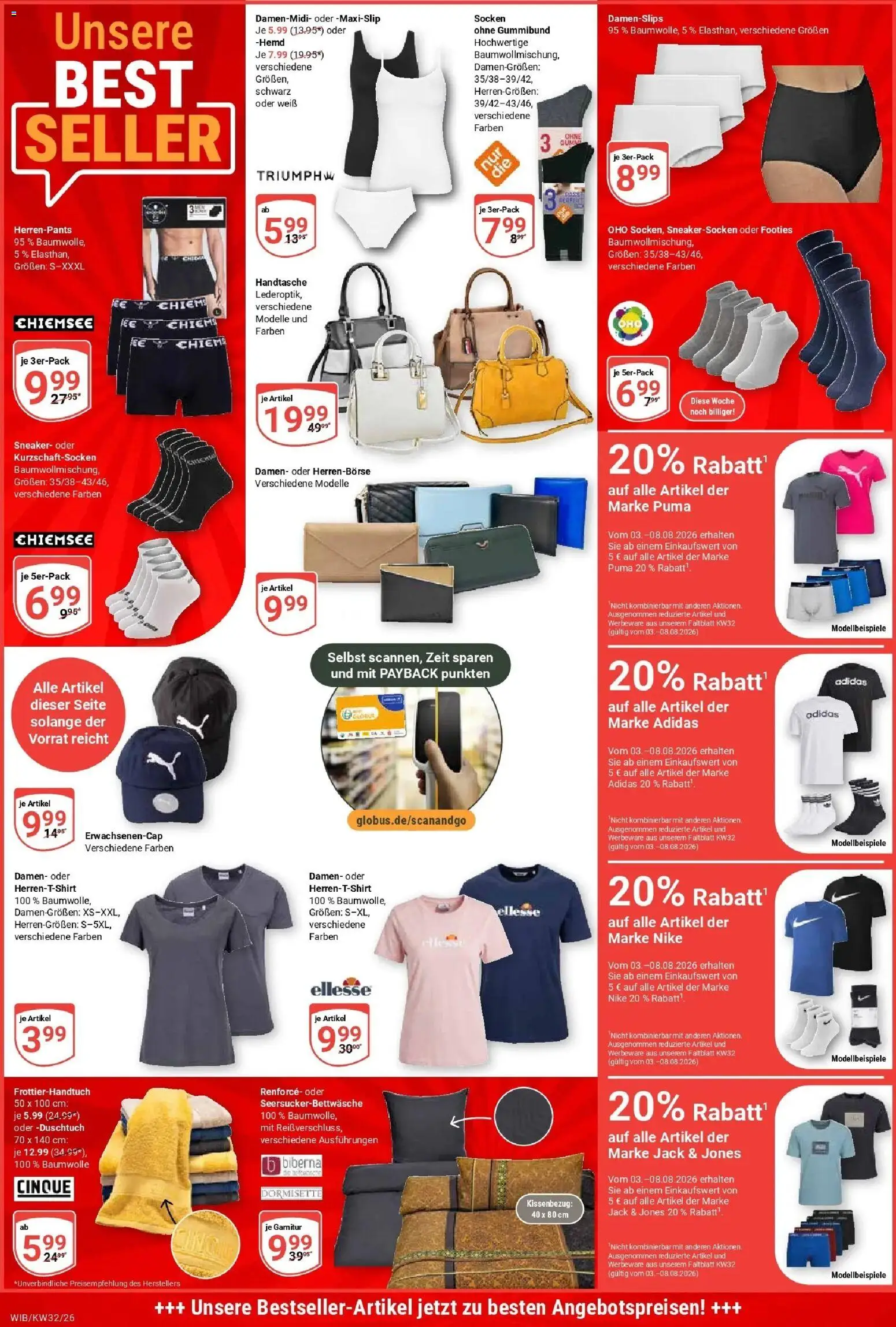 Globus Prospekt Wiesbaden-Nordenstadt (ab 03.08.2026) » Angebote online | Seite: 27 | Produkte: Hemd, Socken, Handtasche