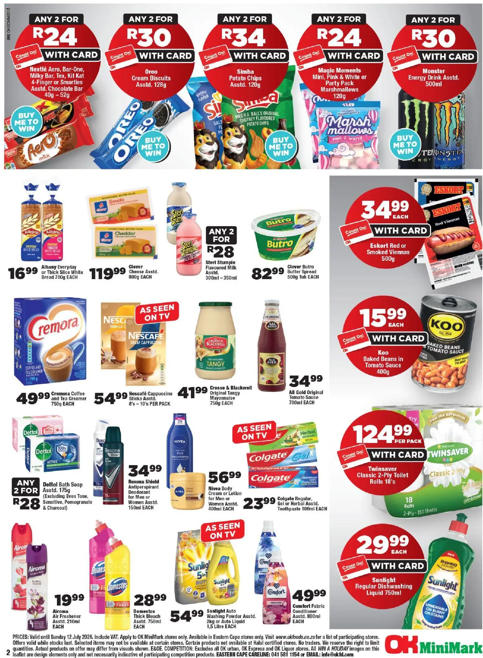 New OK Foods catalogue – valid from 24/06/2026 | Page: 2 | Products: Toilet, Butter, Cream, Sauce