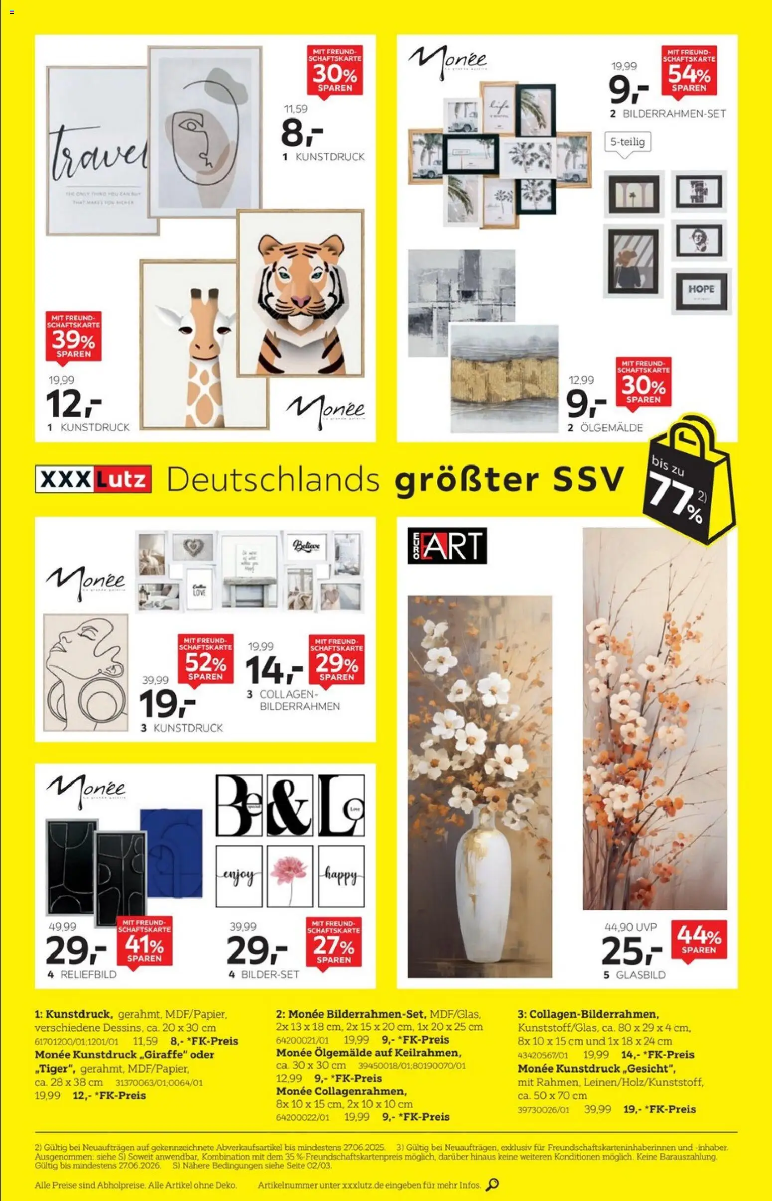 XXXLutz Deutschlands größter SSV – gültig ab 06.06.2026 | Seite: 6 | Produkte: Bilderrahmen