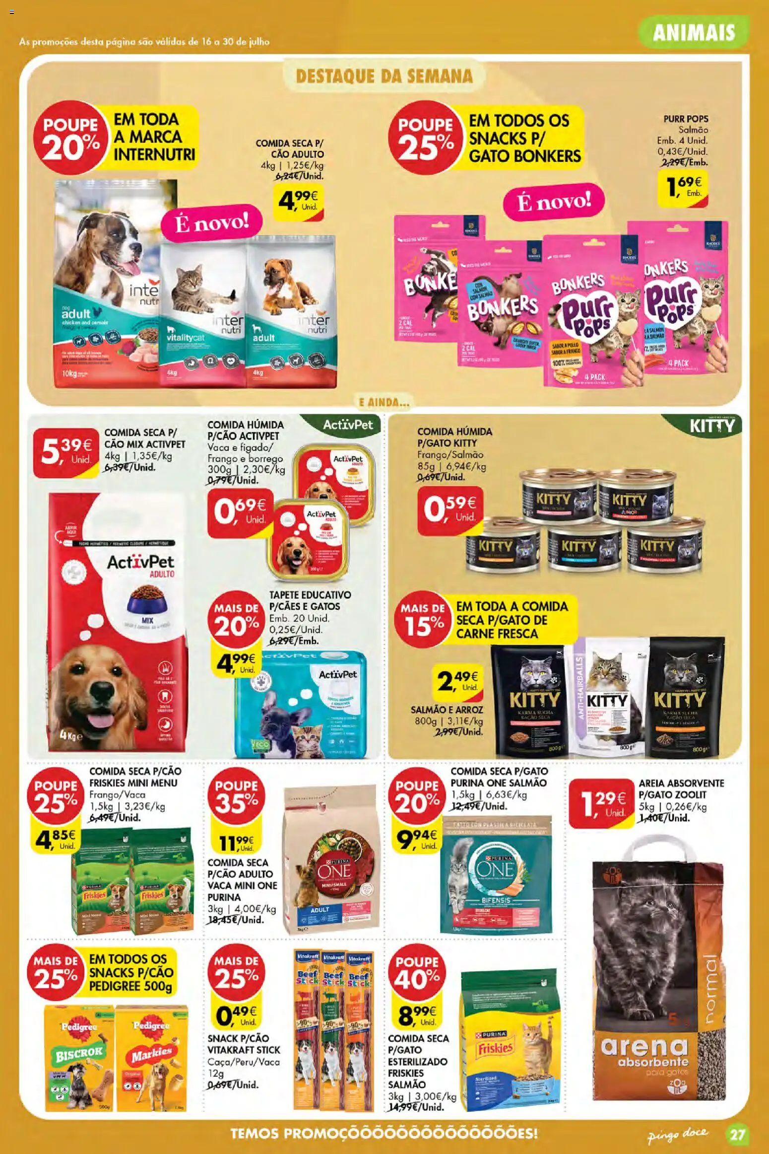 Pingo Doce Poupe Esta Semana Açores │ válido de 16/07/2026 | Página: 27 | Produtos: Areia, Frango, Salmão, Carne