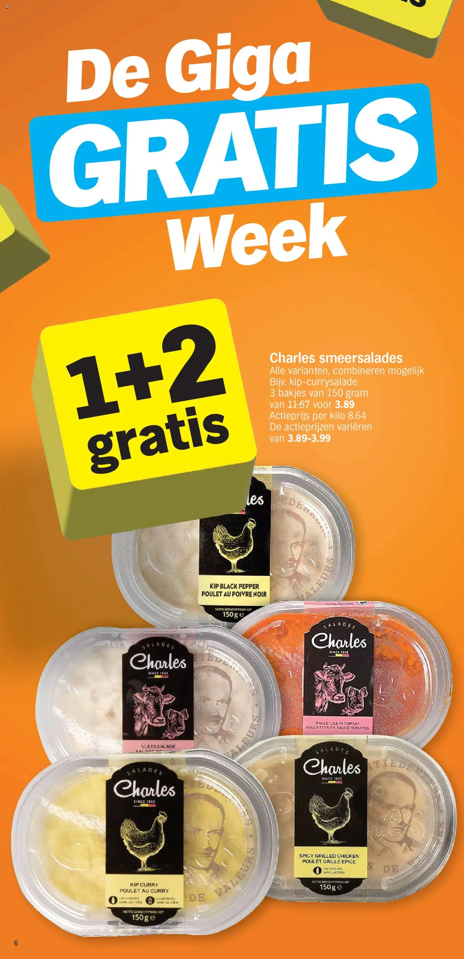 {H1} | Pagina: 6 | Producten: Salades, Kip, Tomaat
