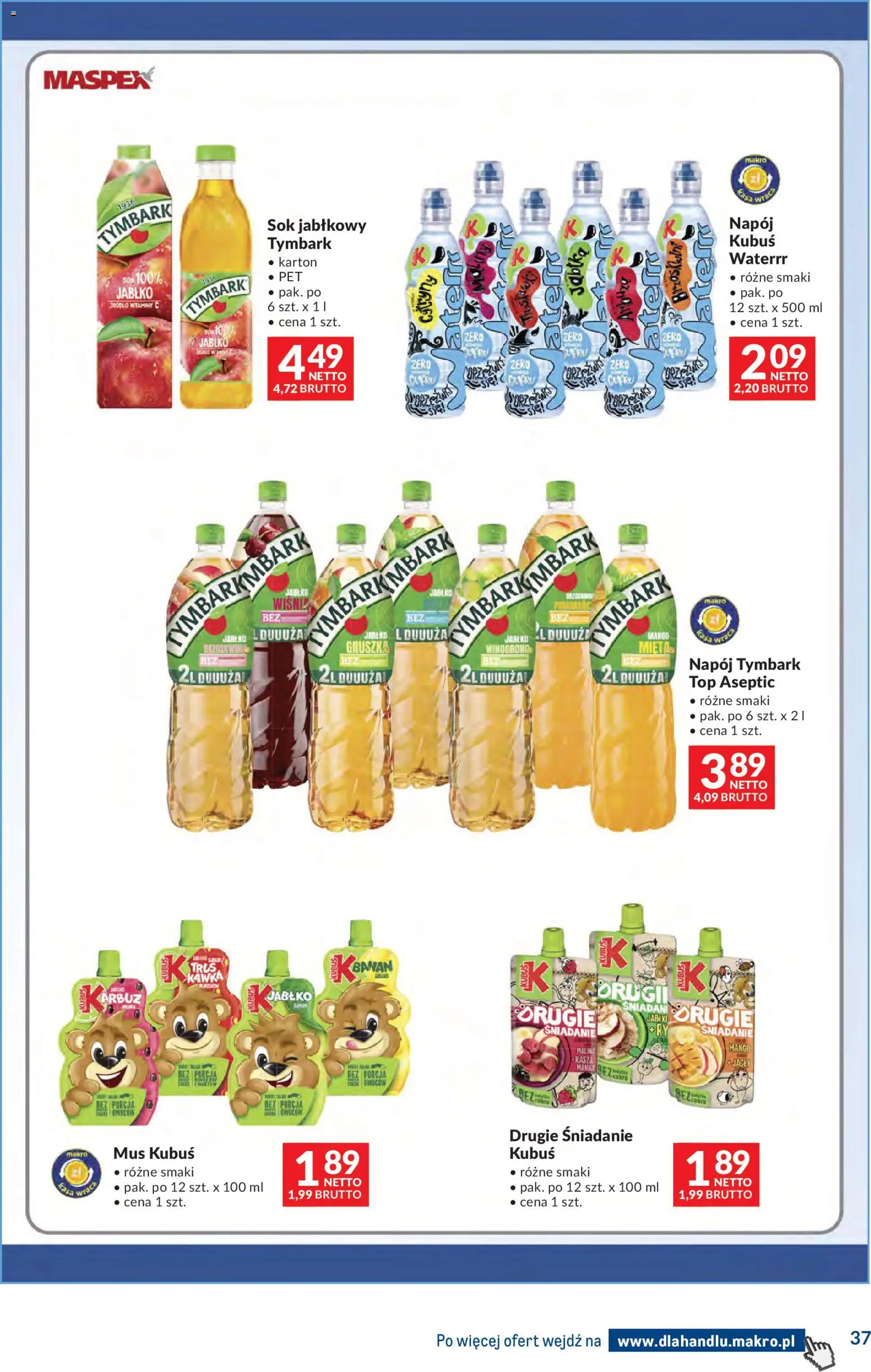 Makro gazetka - Dystrybucja do sklepów od 01.09.2026 | Strona: 37 | Produkty: Mango, Sok jabłkowy, Mięta, Sok