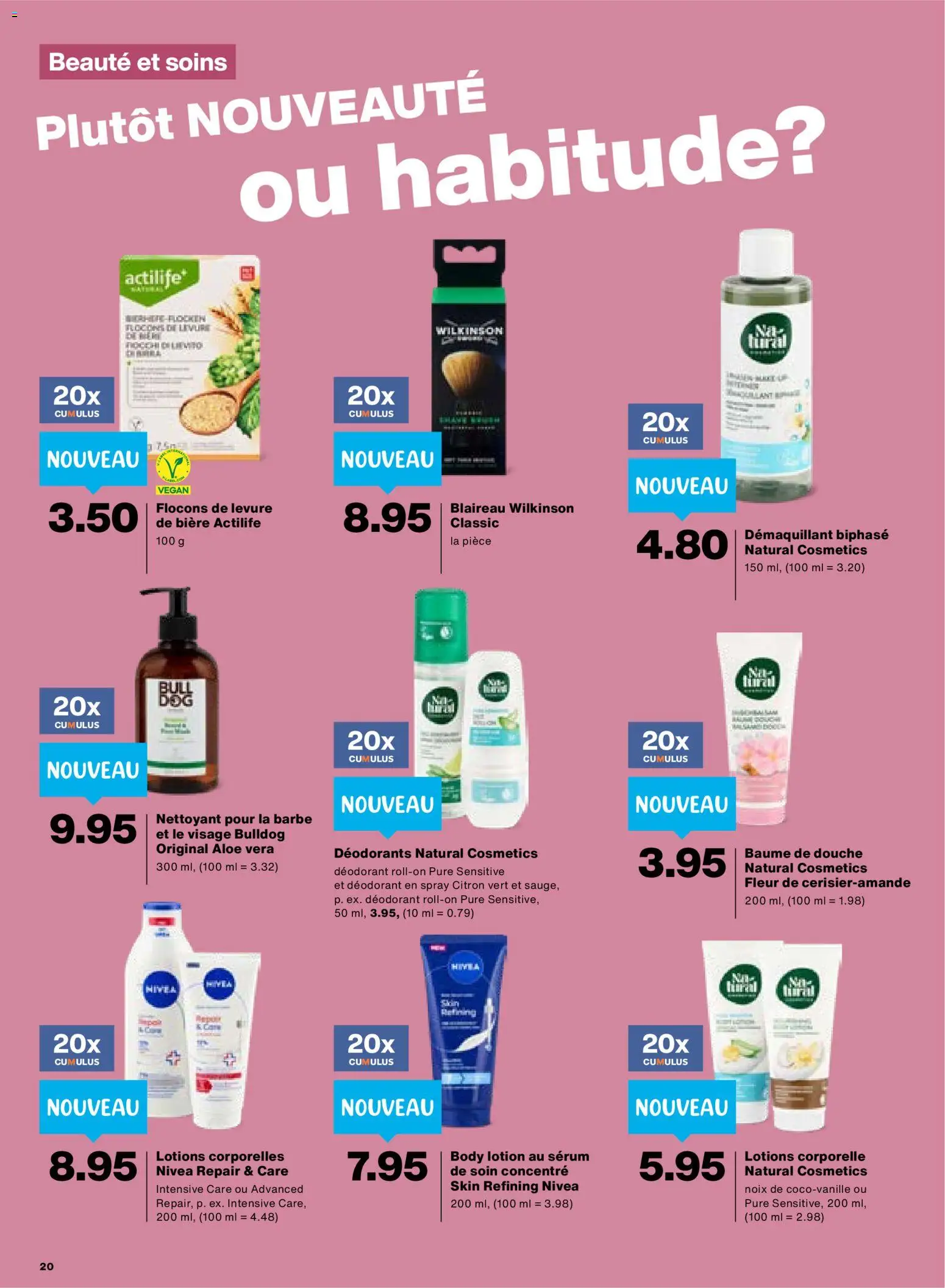 Migros aktionen FR – gültig ab 10.09.2026 | Seite: 20 | Produkte: Serum, Deodorant, Body Lotion