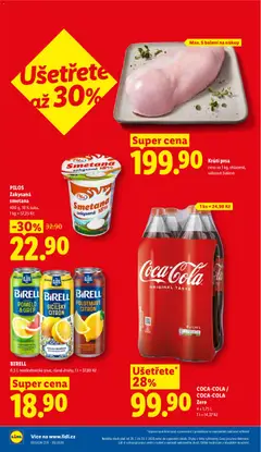 Náhled letáku PILOS Zakysaná smetana, 400 g, 18 % tuku od 20.07.2026 | Strana: 2 | Produkty: Birell, Grep, Zakysaná smetana, Cola
