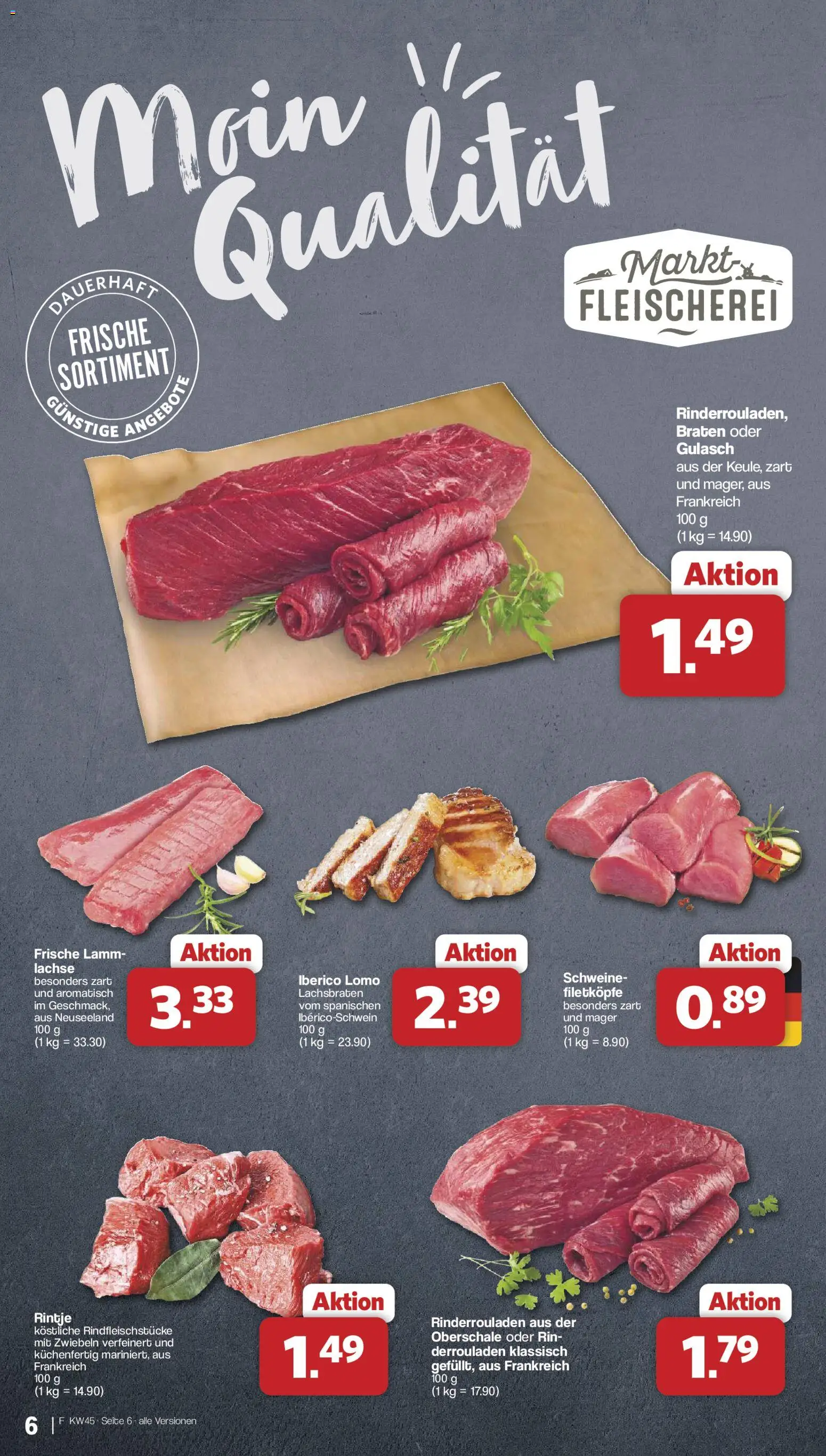 Famila Nordwest Kusten Days – gültig ab 02.11.2026 | Seite: 6 | Produkte: Rinderrouladen, Zwiebeln, Gulasch