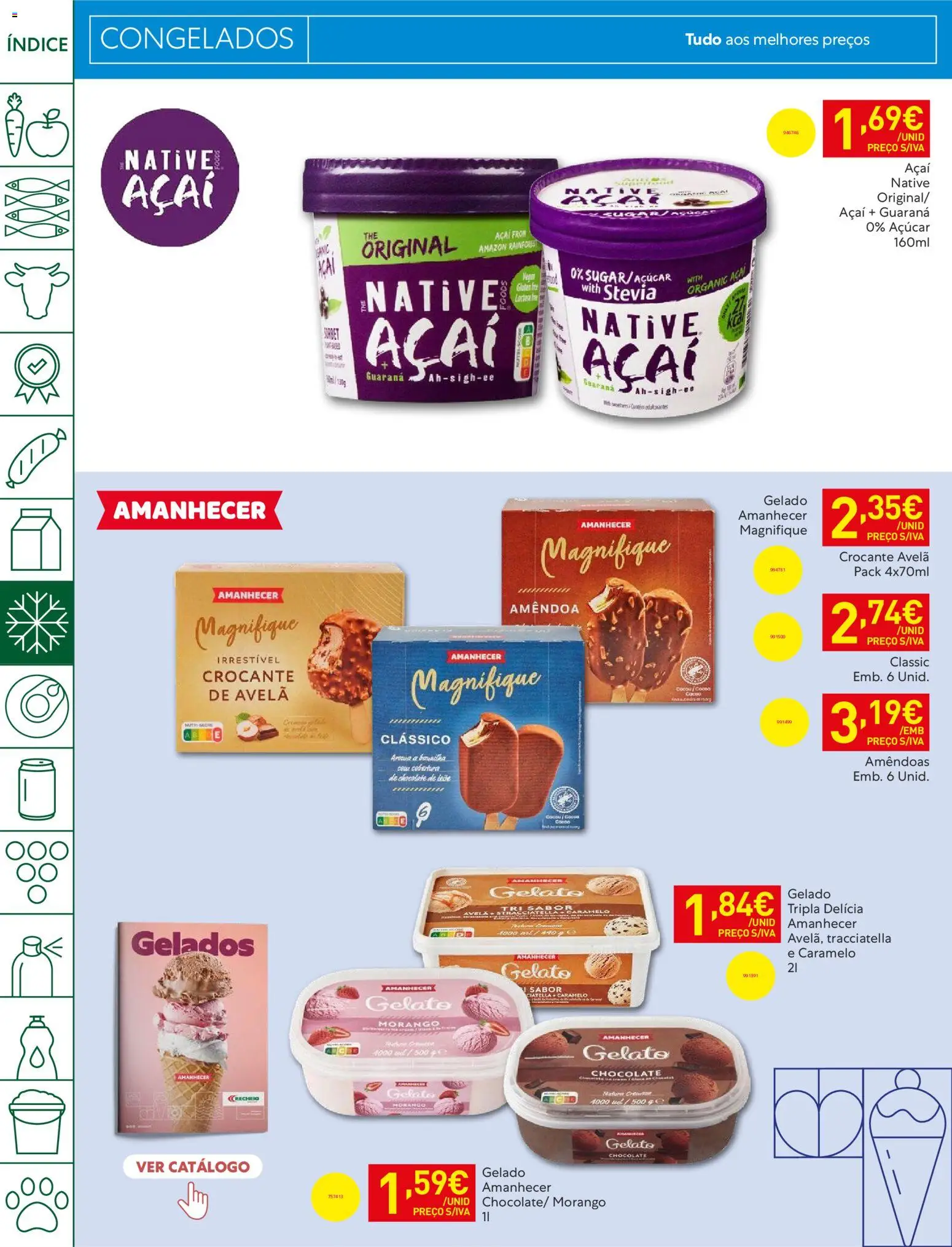 Recheio folheto │ válido de 19.05.2026 | Página: 22 | Produtos: Amêndoas, Açai, Gelado, Açúcar