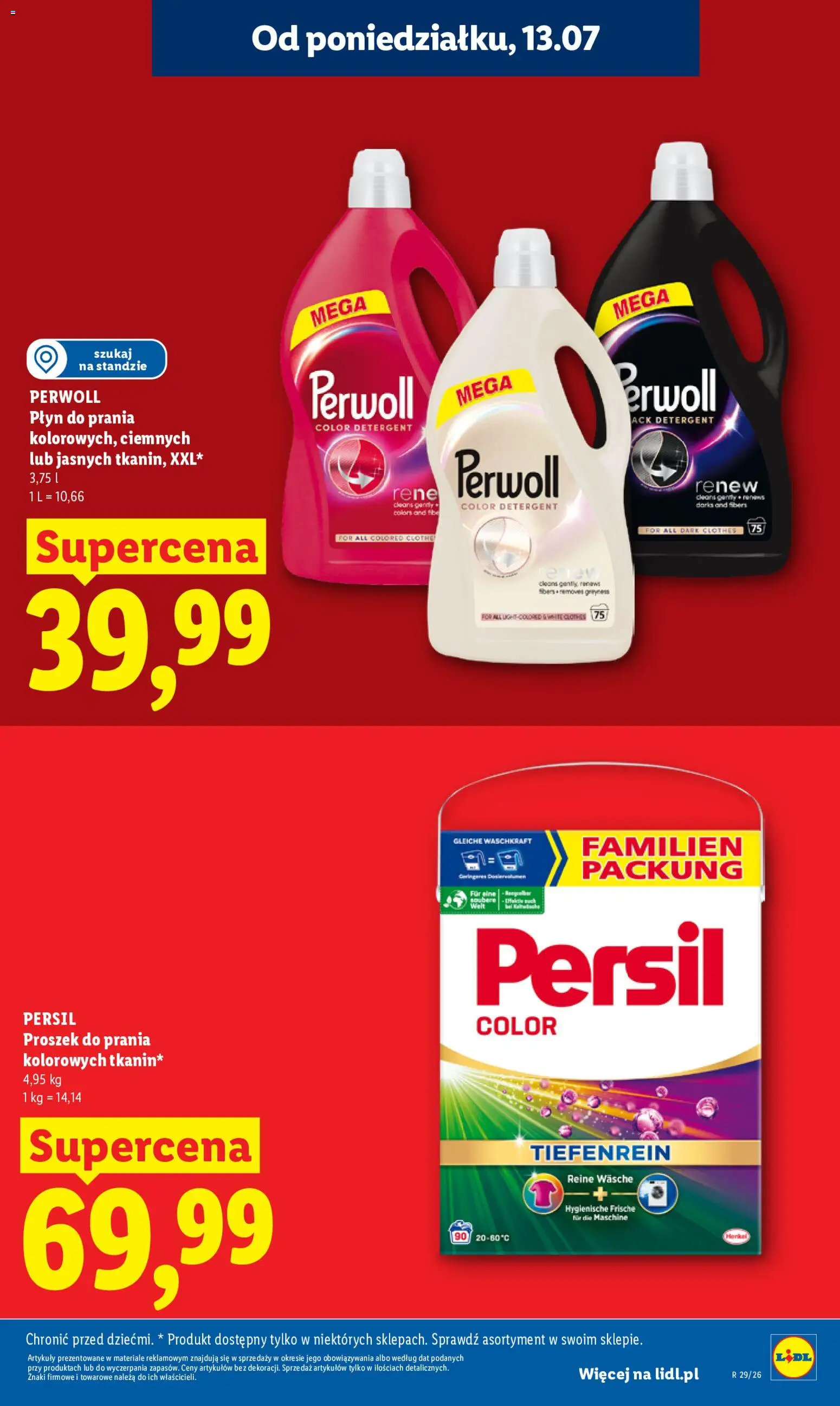 Lidl Polsko leták od 13.07.2026 | Strana: 21 | Produkty: Perwoll, Persil