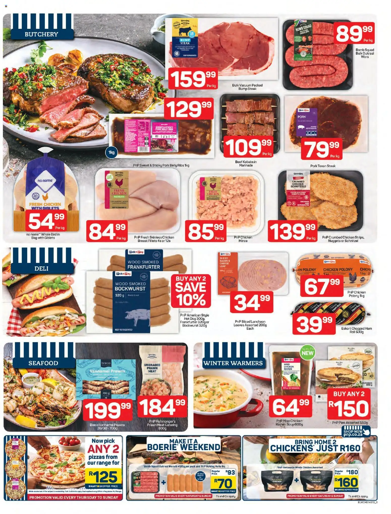 New Pick n Pay catalogue – valid from 18.05.2026 | Page: 3 | Products: Steak, Polony, Chicken, Beef