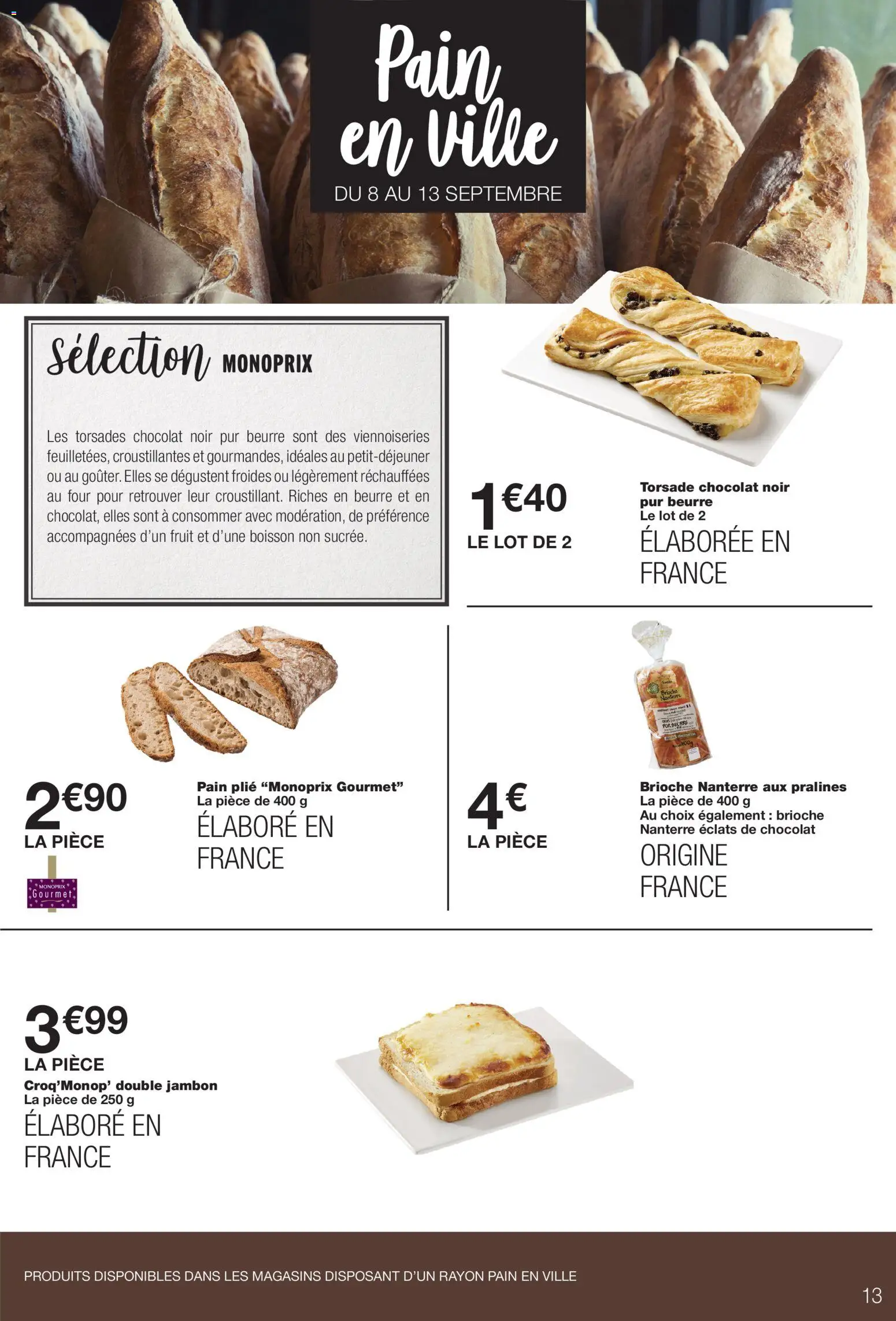 {H1} | Page: 13 | Produits: Four, Brioche, Viennoiseries, Beurre