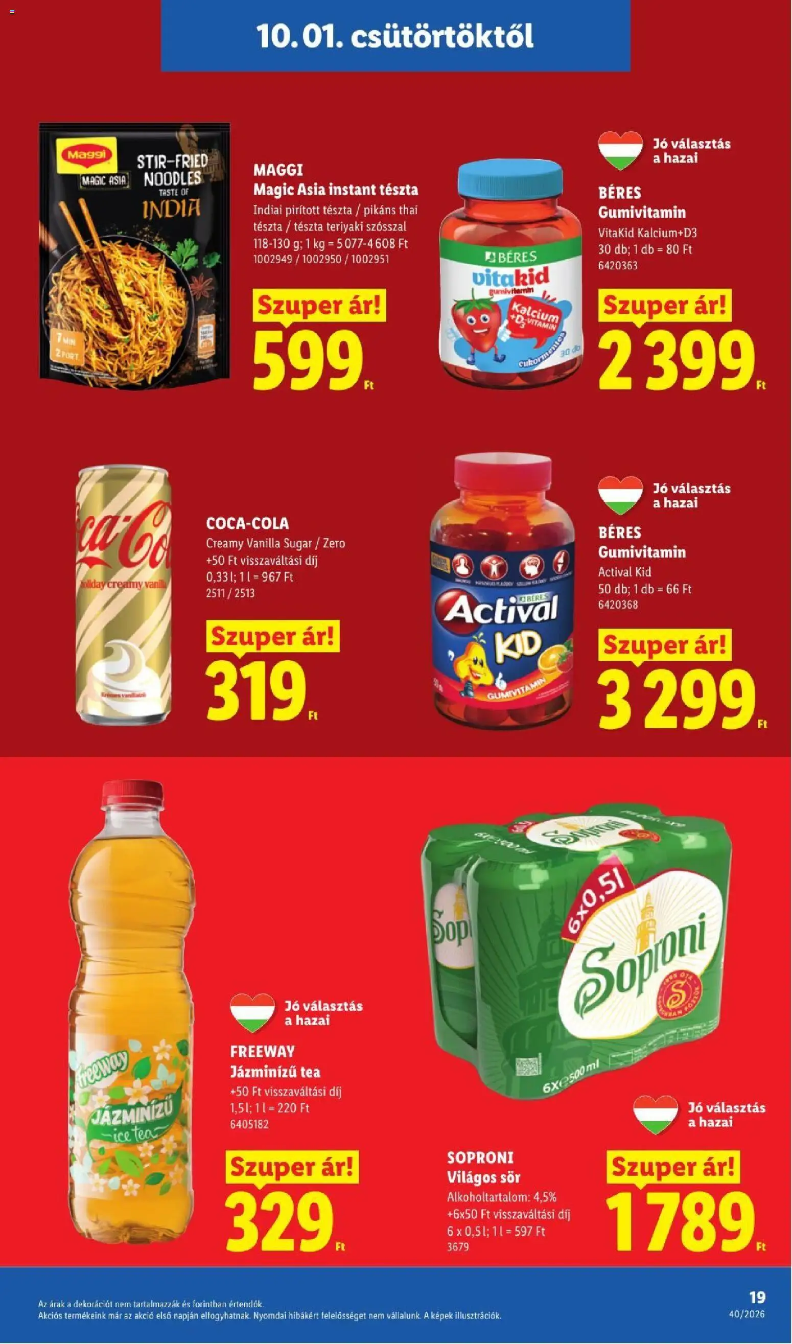Lidl akciós ujság - amely érvényes a következő dátumtól: 2026.10.01. | Oldal: 19