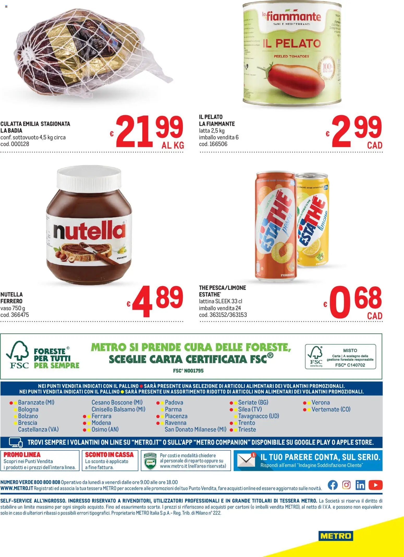 Volantino Metro del 05.03.2026 | Pagina: 42 | Prodotti: Balsamo, Limone, Nutella, TV