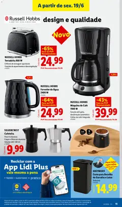 Pré-visualização SILVERCREST Cafeteira, Para 9 chavenas Corpo e filtro em alumínio Volume útil: 330 ml válido de 15.06.2026 | Página: 11