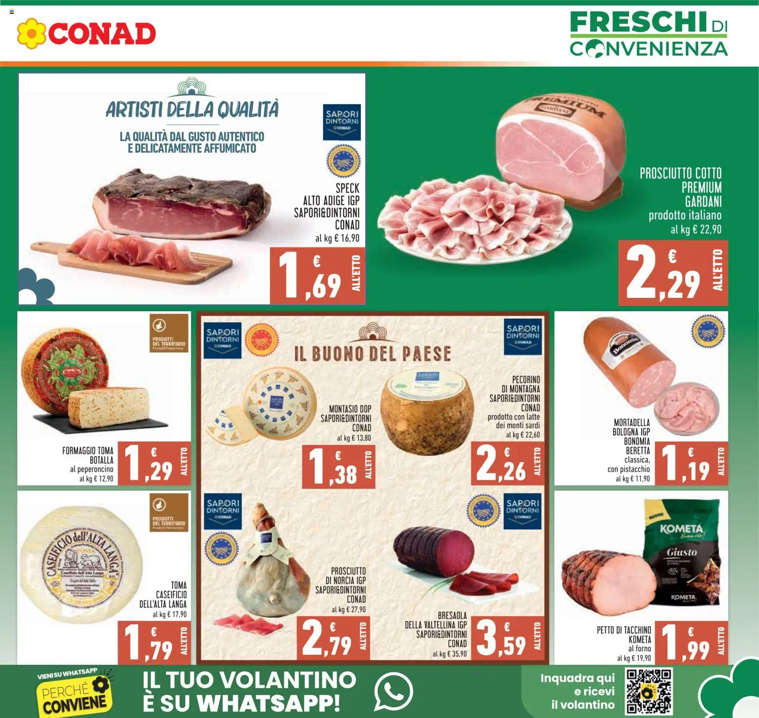Volantino Conad del 13/08/2026 | Pagina: 3 | Prodotti: Prosciutto Cotto, Top, Mortadella, Petto di tacchino