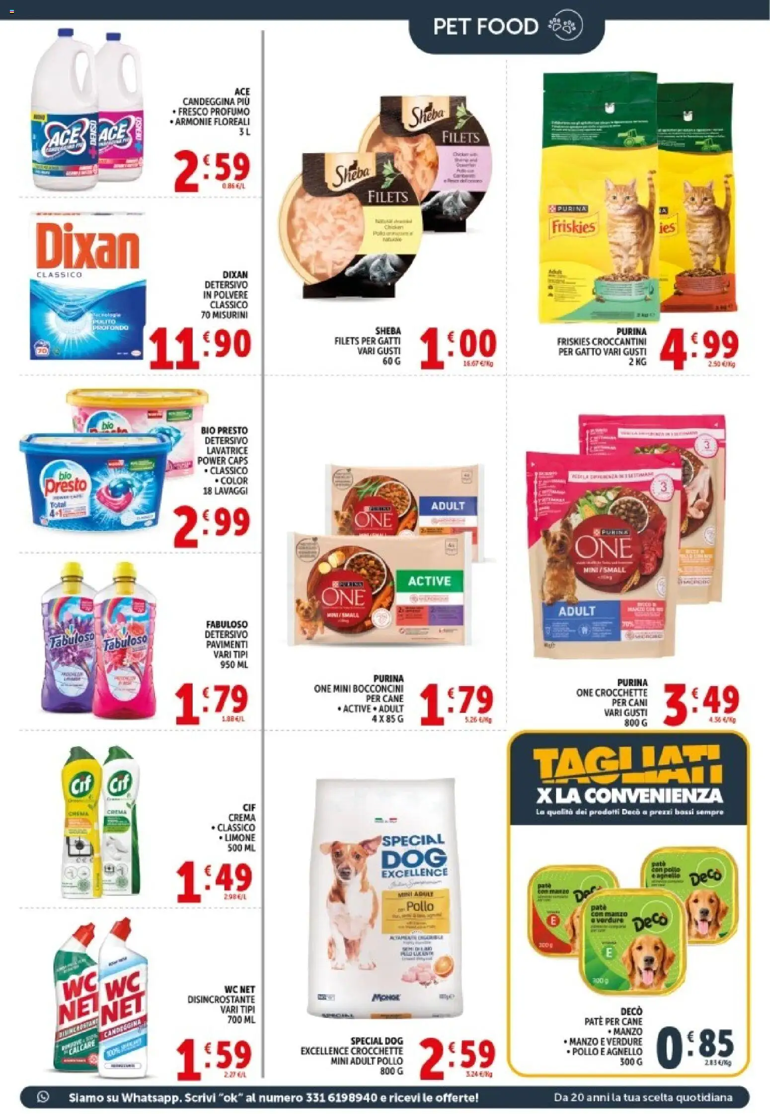 Volantino Decò del 08.06.2026 | Pagina: 20 | Prodotti: Paté, Detersivo in polvere, Candeggina, Profumo