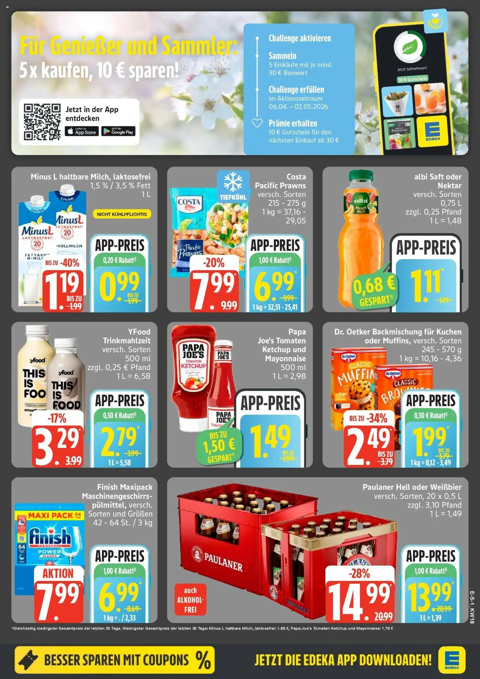Edeka Prospekt Hamburg – gültig ab 27.04.2026 | Seite: 5 | Produkte: Weißbier, Saft, Kuchen, Paulaner