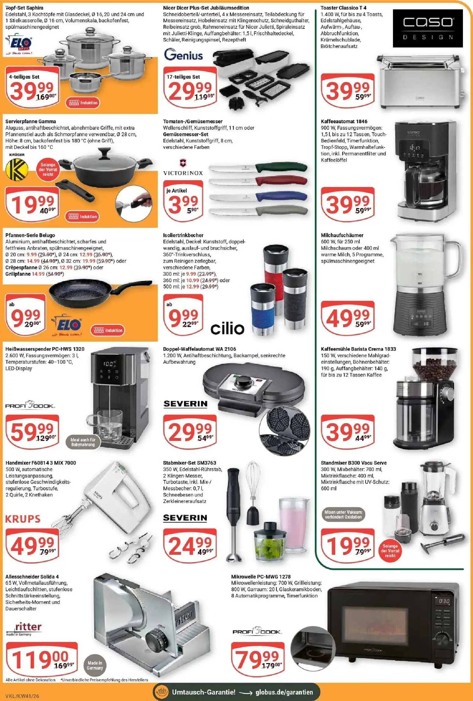 Globus Prospekt Völklingen (ab 05.10.2026) » Angebote online | Seite: 9 | Produkte: Krups, Mikrowelle, Toaster, Handmixer